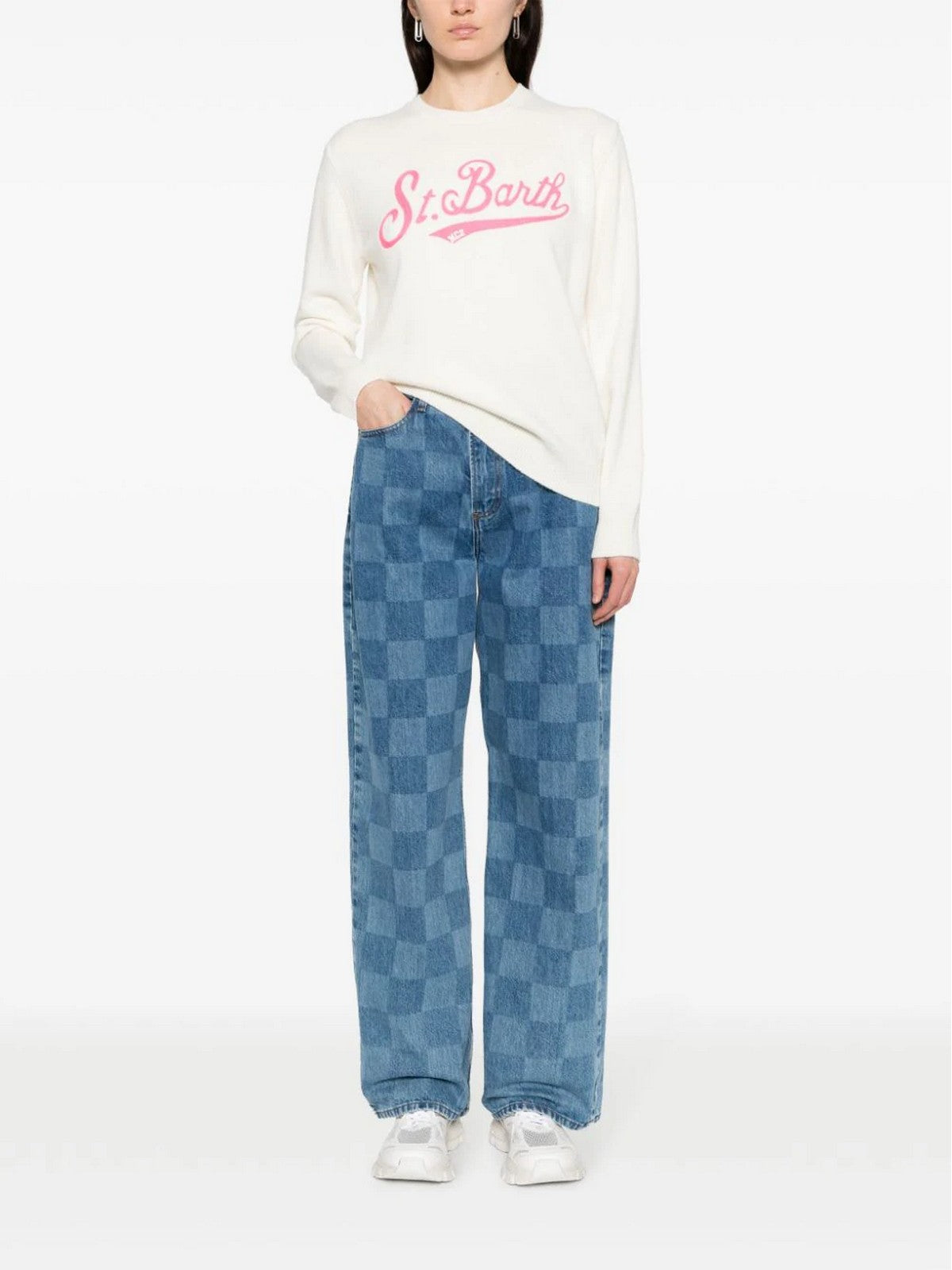 MC2 SAINT BARTH Maglione Donna NEW QUEEN 10898E Bianco