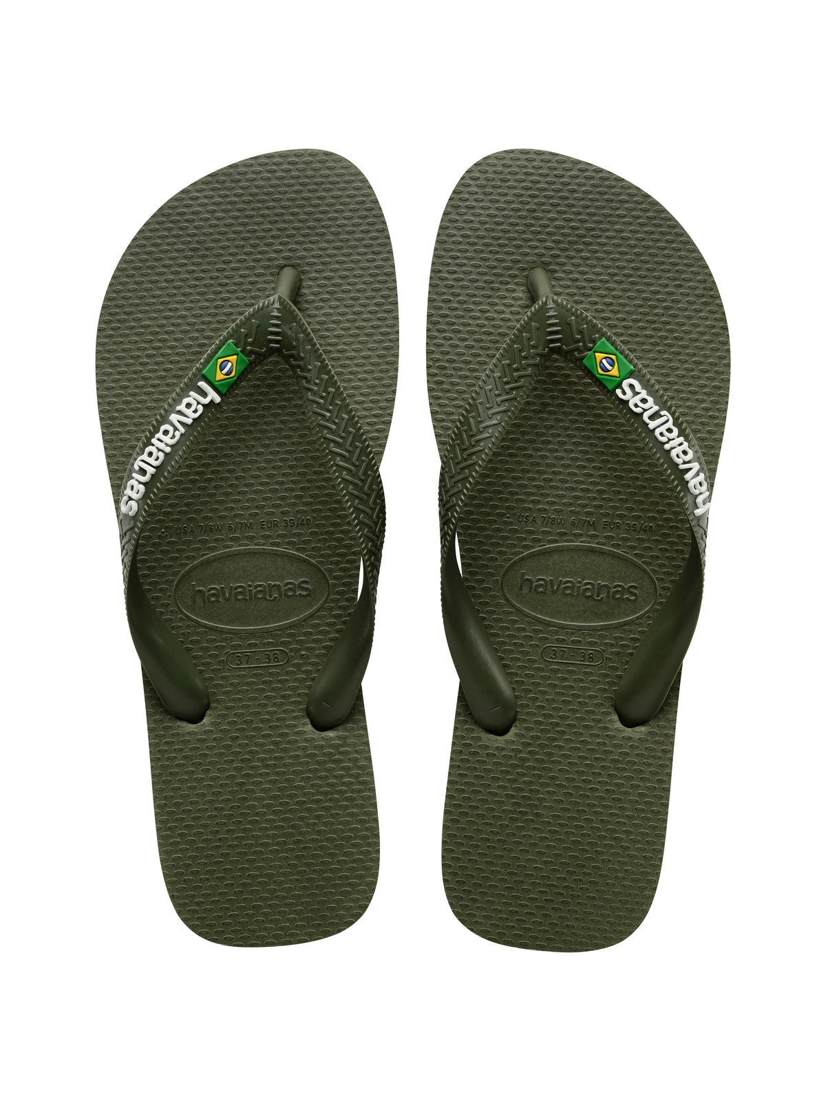 HAVAIANAS Infradito Unisex adulto Hav. Brasil logo 4110850.3058 Verde gioboutiqueweb