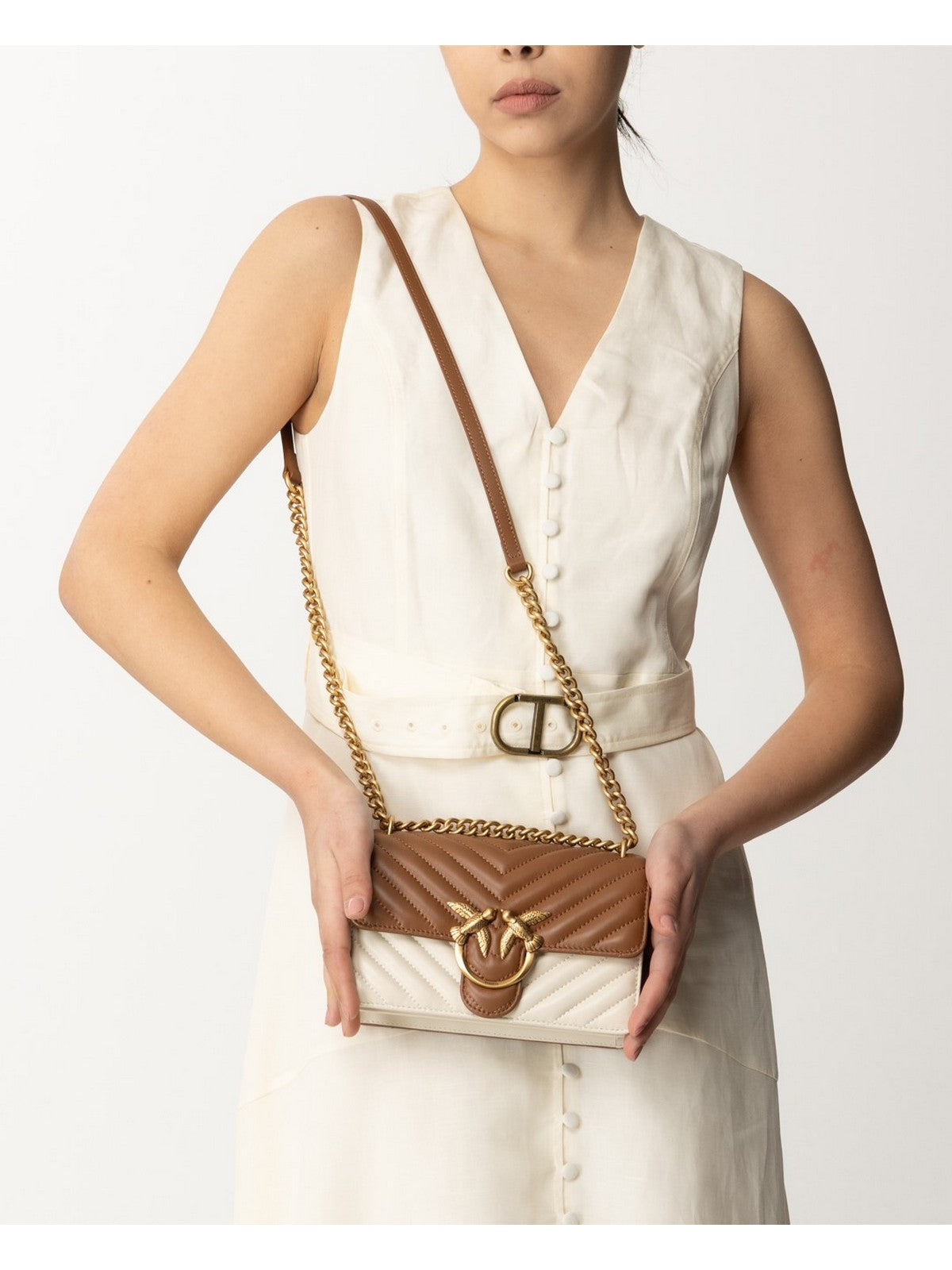 Pinko Women's Bag Love One Mini 100059-A1R3 LZBQ Marrone