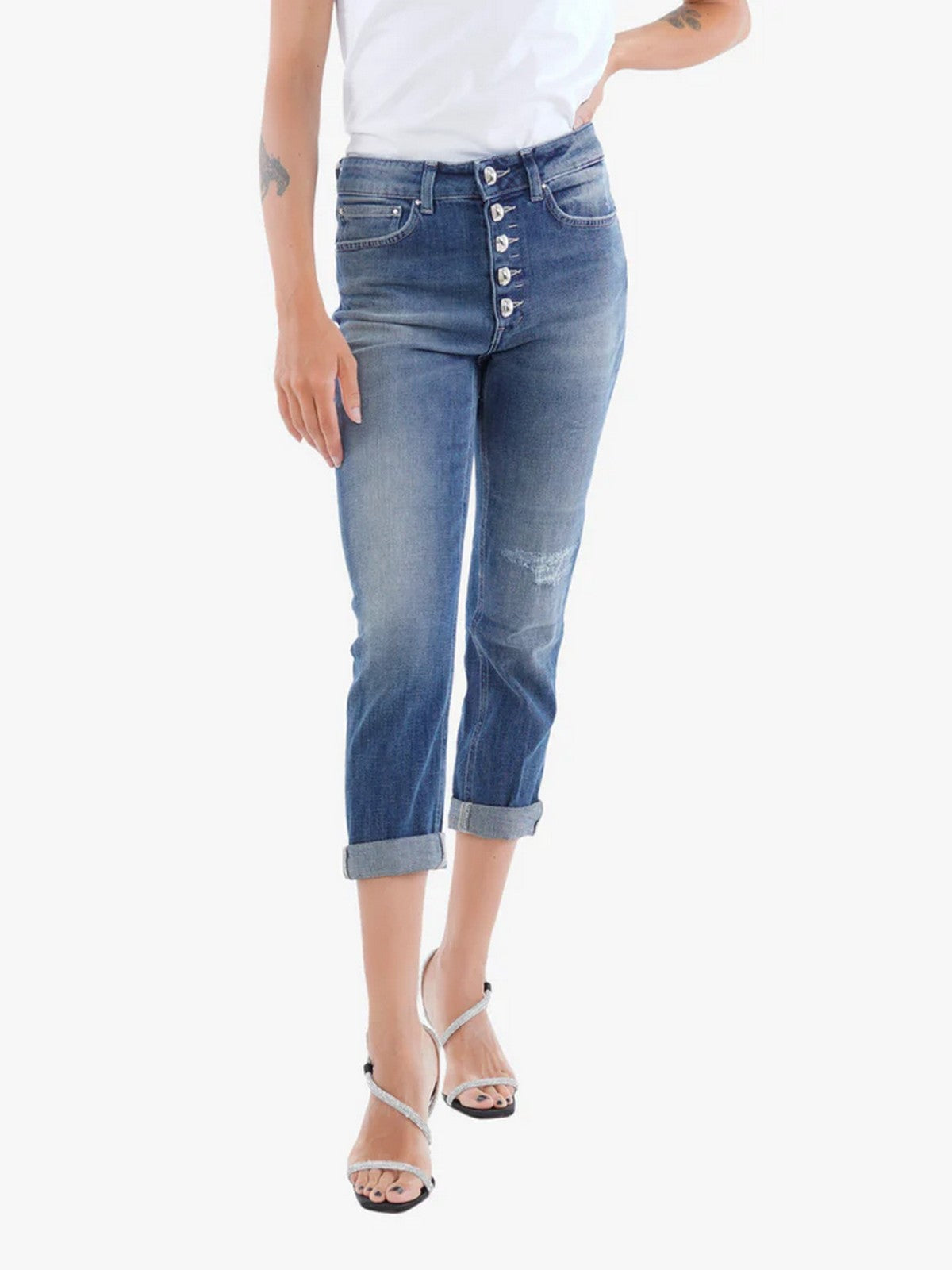 DONDUP Jeans Donna Koons gioiello DP268B DS0229D GE9 800 Blu gioboutiqueweb
