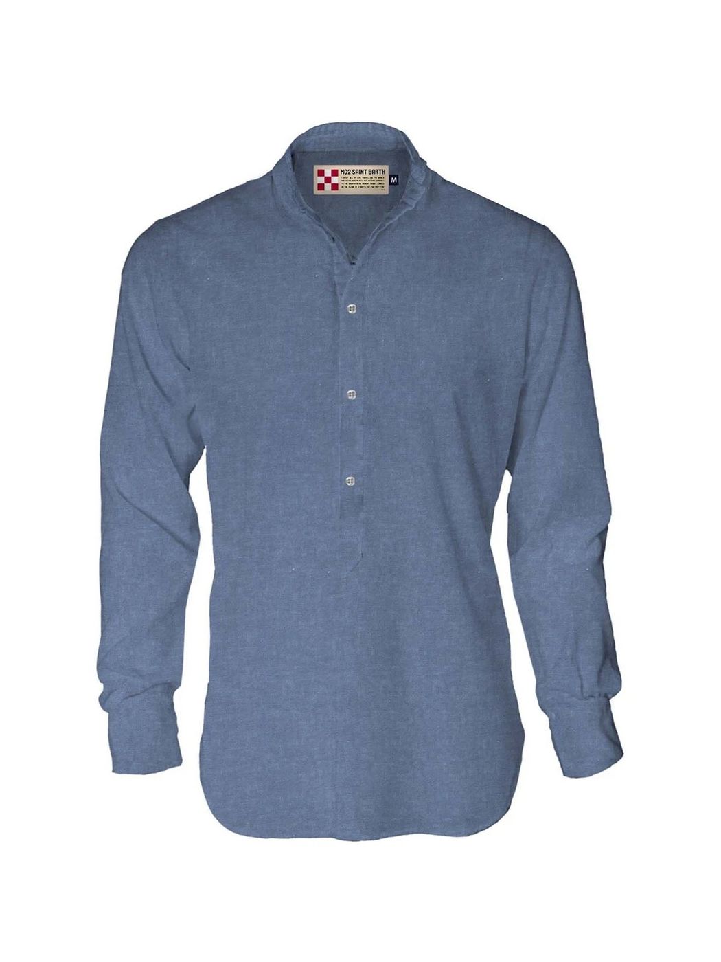 MC2 SAINT BARTH Camicia Uomo KLARKE DNMMD Blu gioboutiqueweb