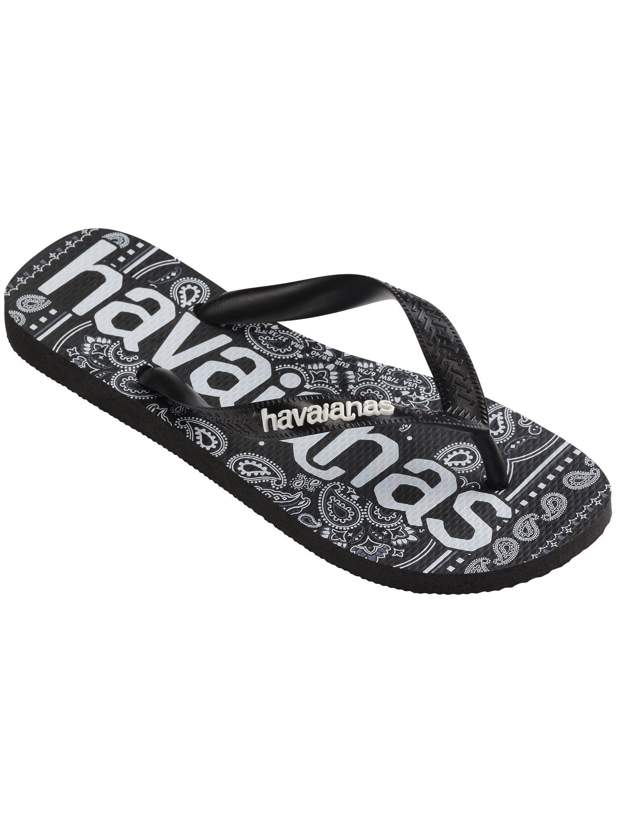 HAVAIANAS Infradito Unisex adulto Hav. Top logomania fashion 4148449.0090 Nero gioboutiqueweb