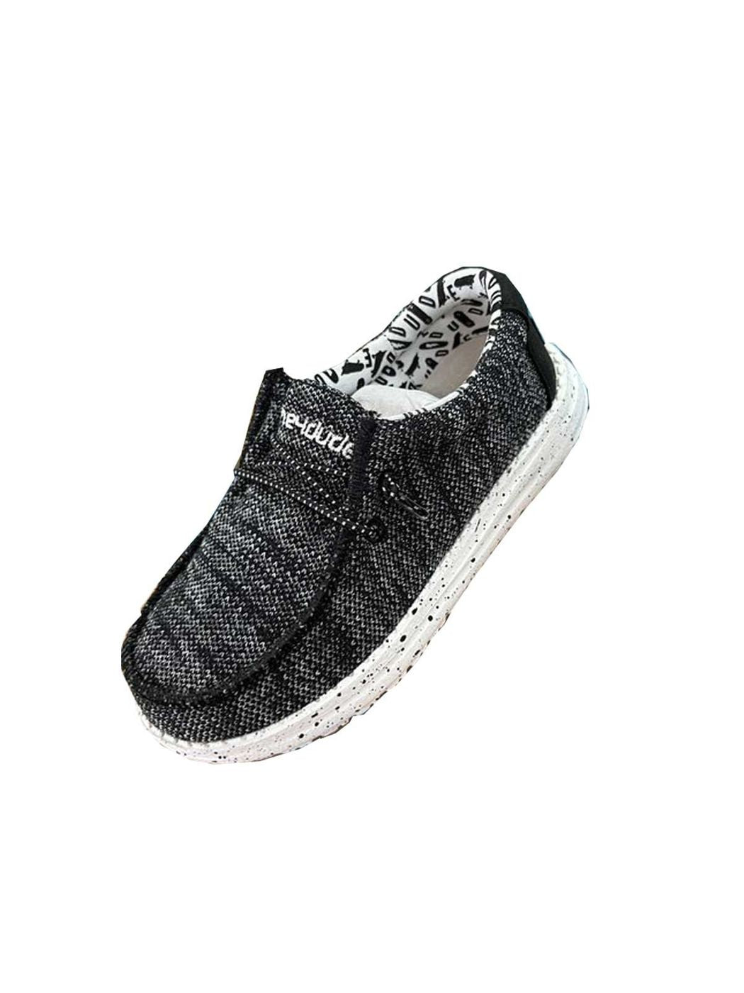 DUDE Mocassino Bambini e ragazzi Wally youth 130134735 Nero gioboutiqueweb