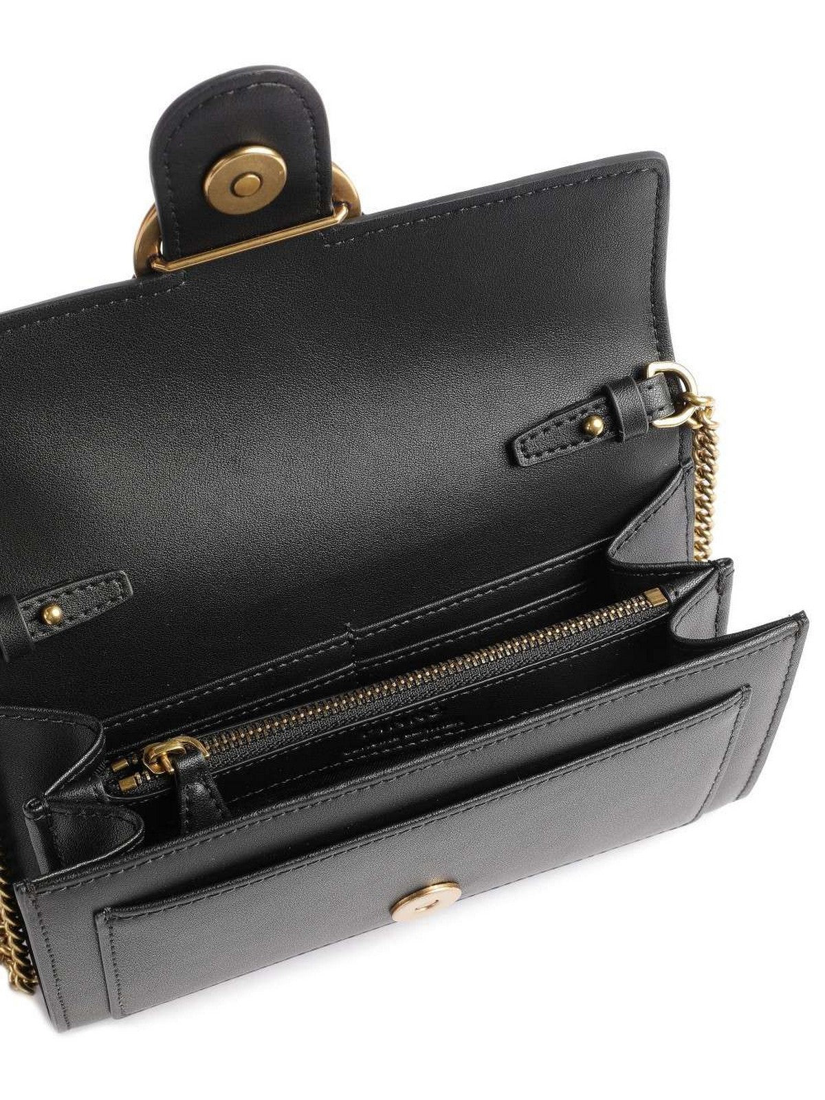 PINKO Portafoglio Donna Love one wallet 100062-A0F1 Z99Q Nero gioboutiqueweb