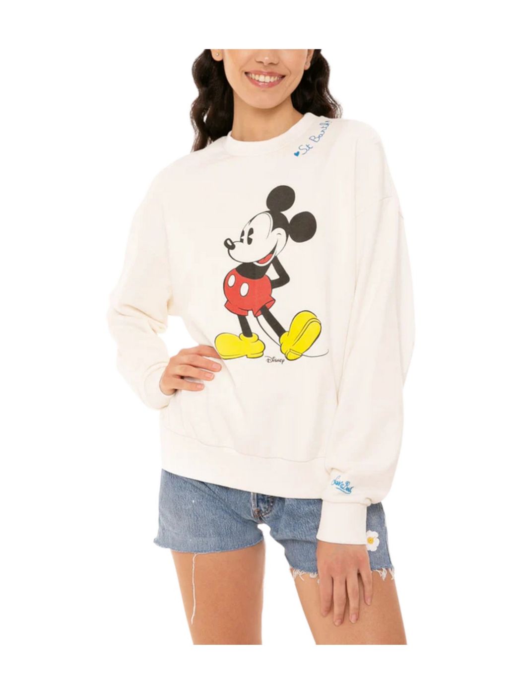 MC2 SAINT BARTH Felpa Donna STARDUST MICK01 Bianco gioboutiqueweb