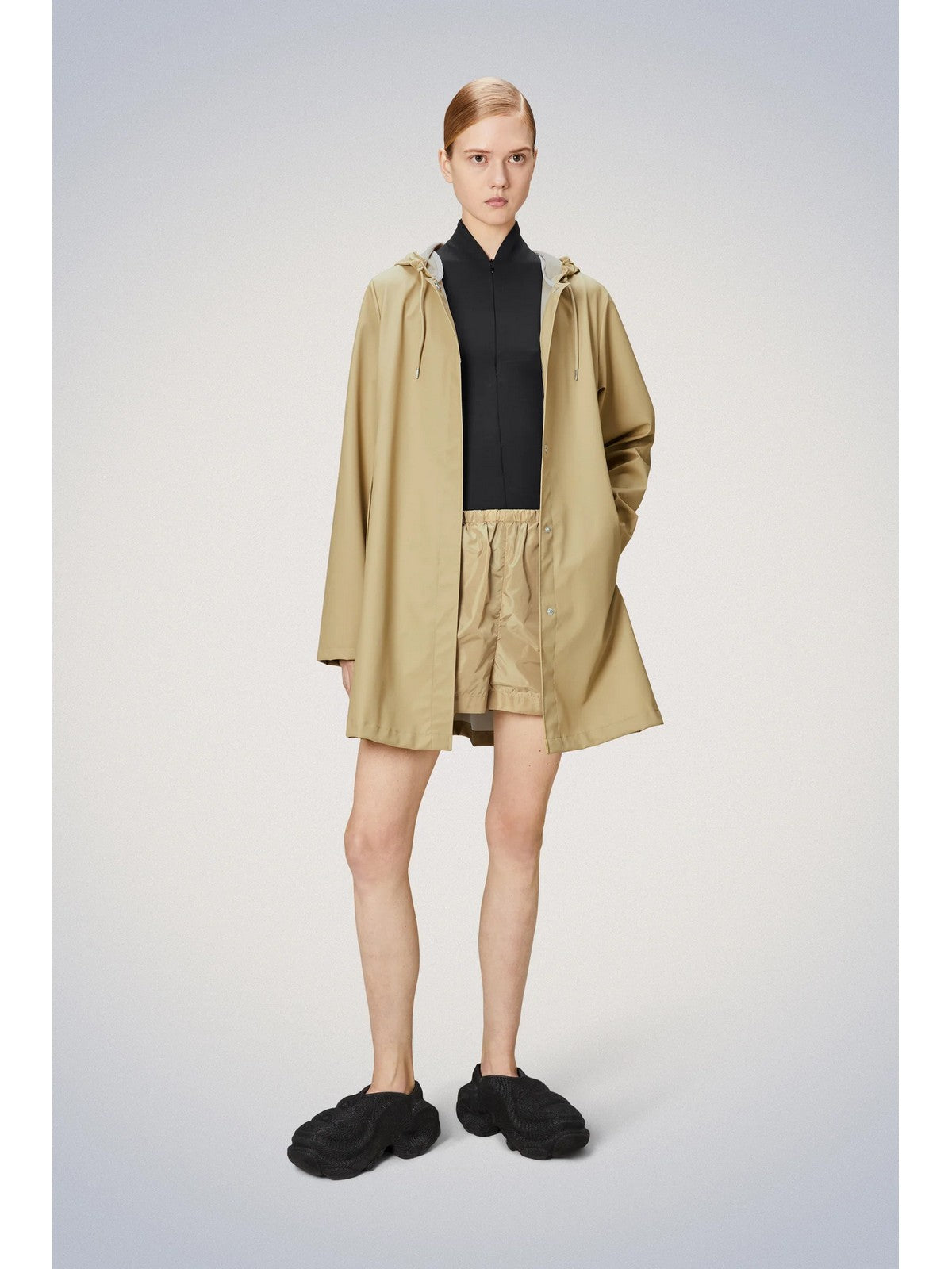 RAINS Giubbino Donna A-line W Jacket W3 18050 24 Sand Beige gioboutiqueweb