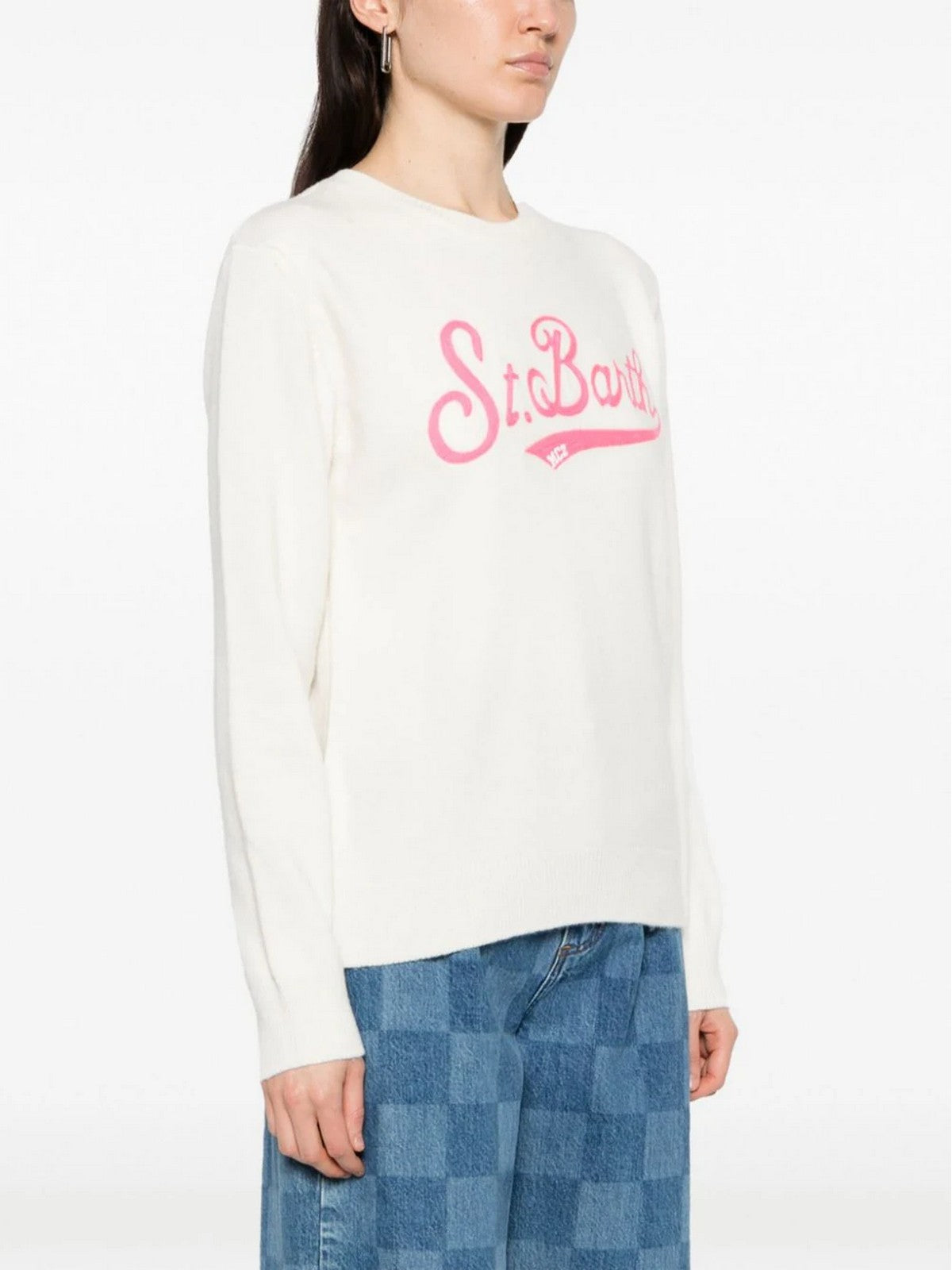 MC2 SAINT BARTH Maglione Donna NEW QUEEN 10898E Bianco