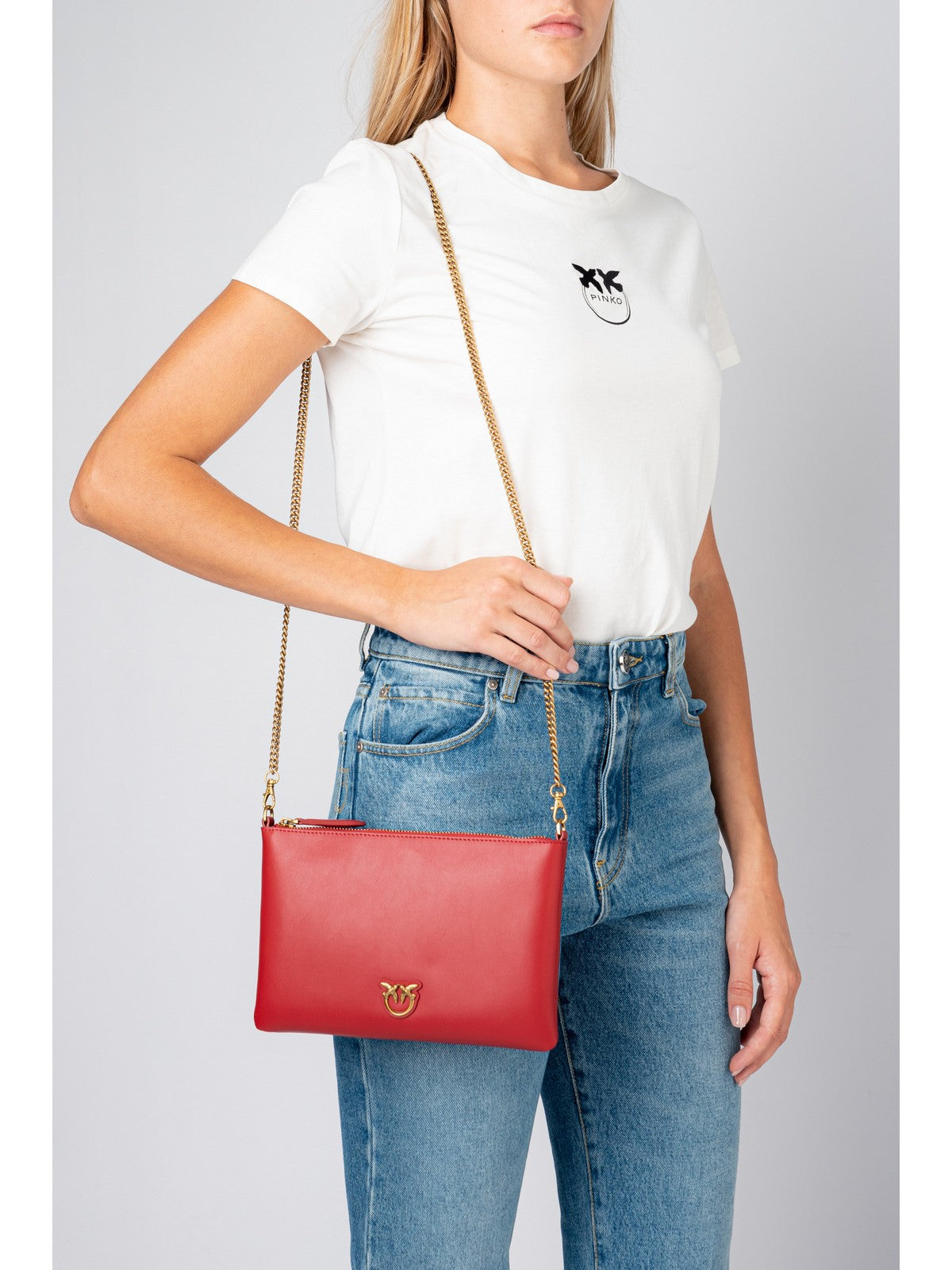 PINKO Borsa Donna Flar classic 100455-A0F1 R41Q Rosso gioboutiqueweb