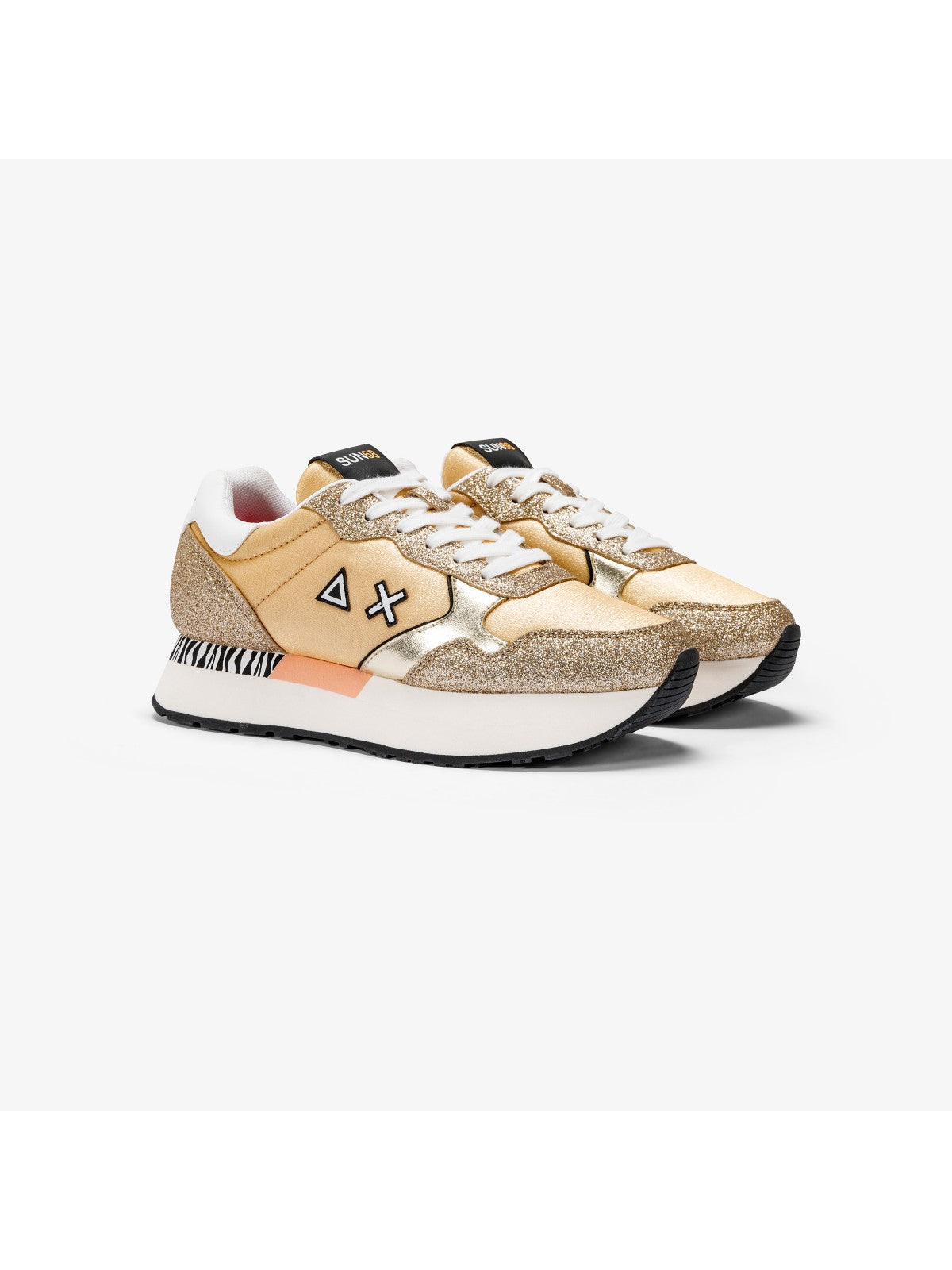 Sun68 Sneaker Frau Kelly Glitter Z33222 43 Gold