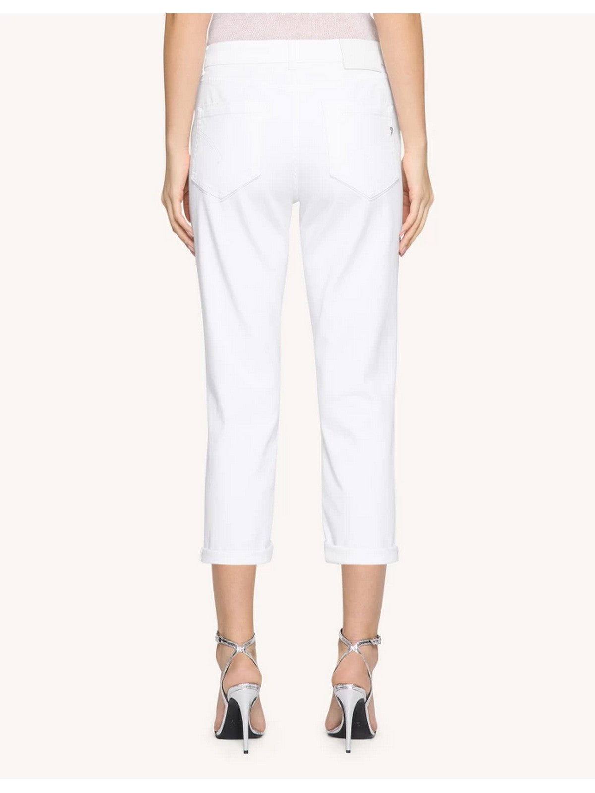 DONDUP Pantalone Donna Koons gioiello DP268B BS0030D PTD 000 Bianco gioboutiqueweb
