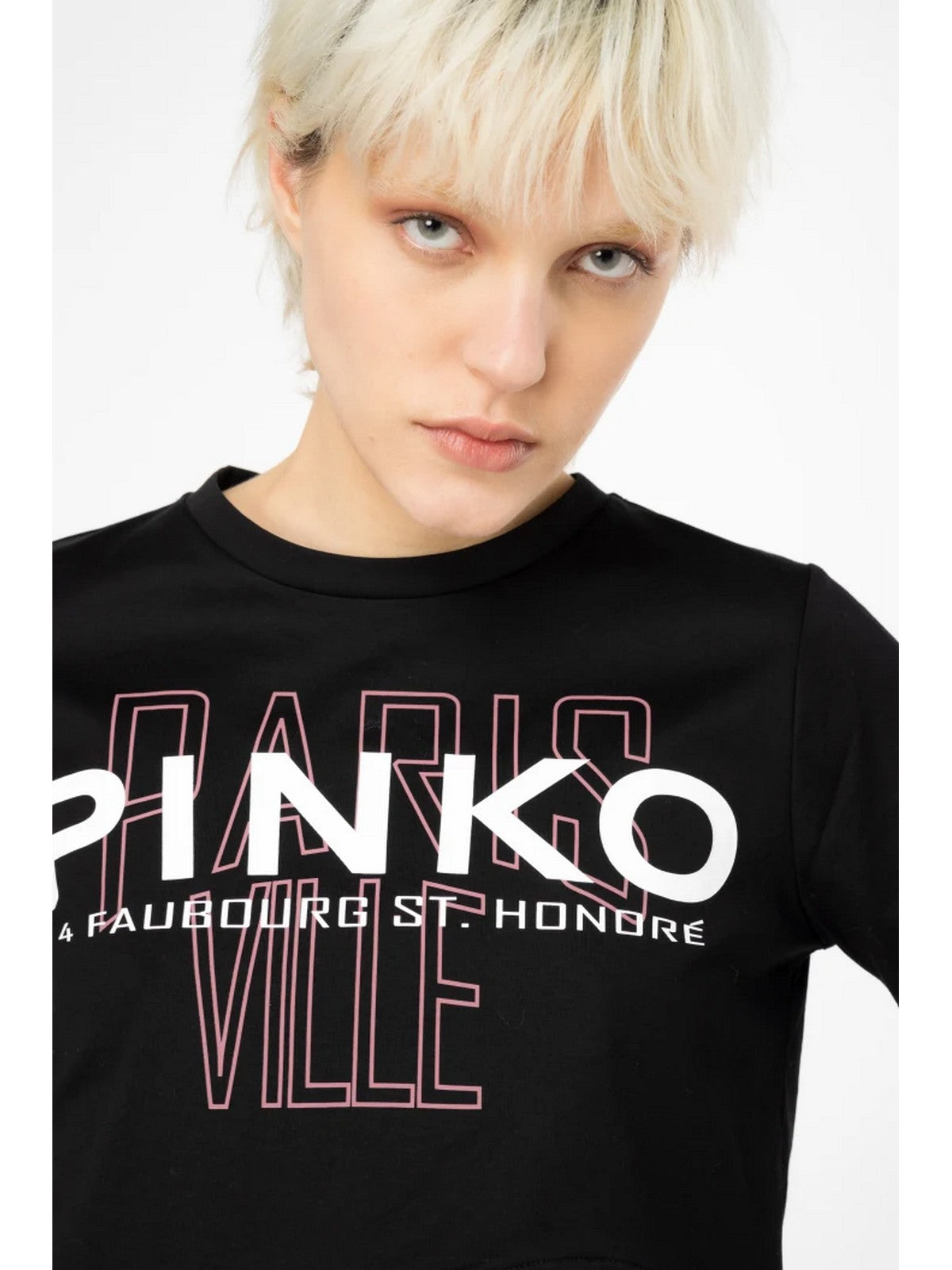 Pinko T-Shirt und Pole Woman Martignano 103130-A1LV Z99 Schwarz