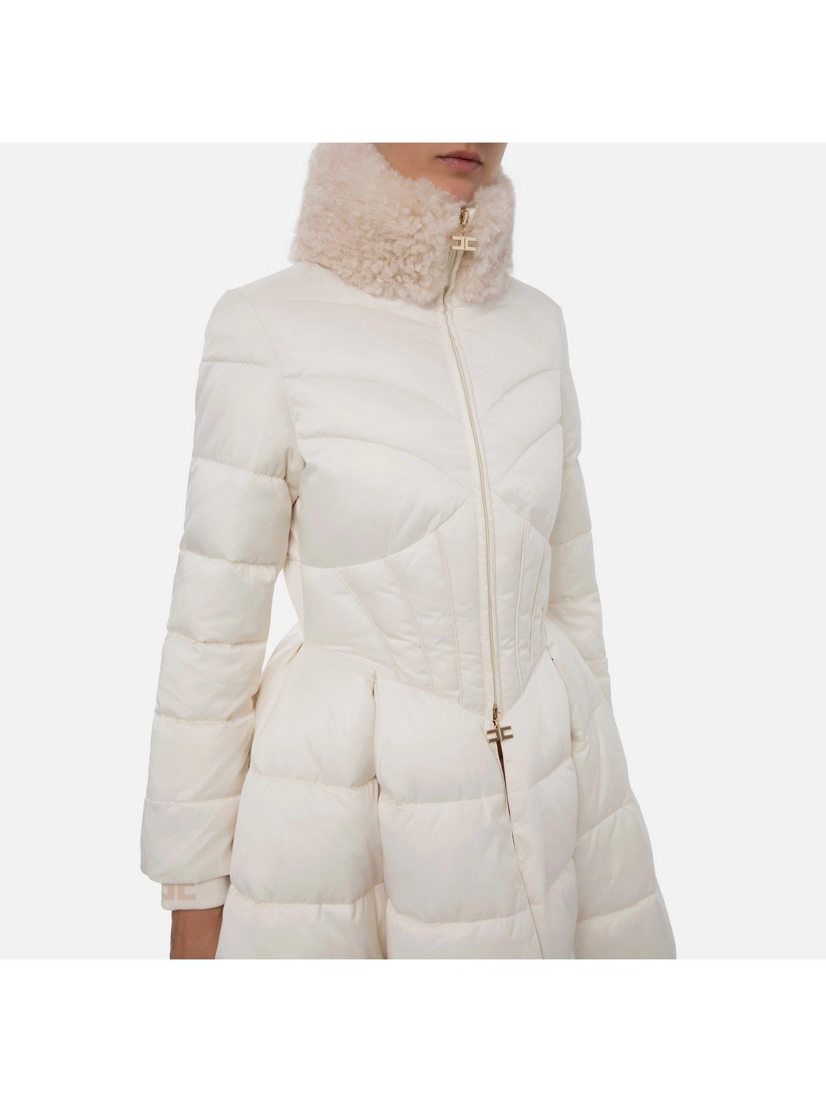 ELISABETTA FRANCHI Piumino Donna PI58Z36E2 BJ2 Bianco