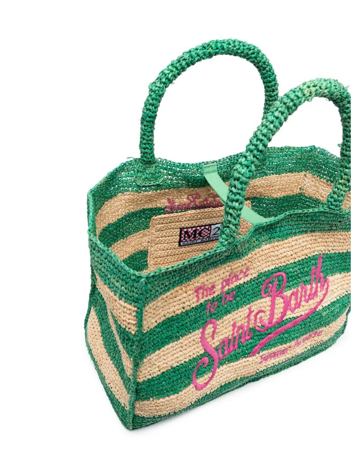 MC2 Saint Barth Bag Woman Vanity Raffia 04658D Verde