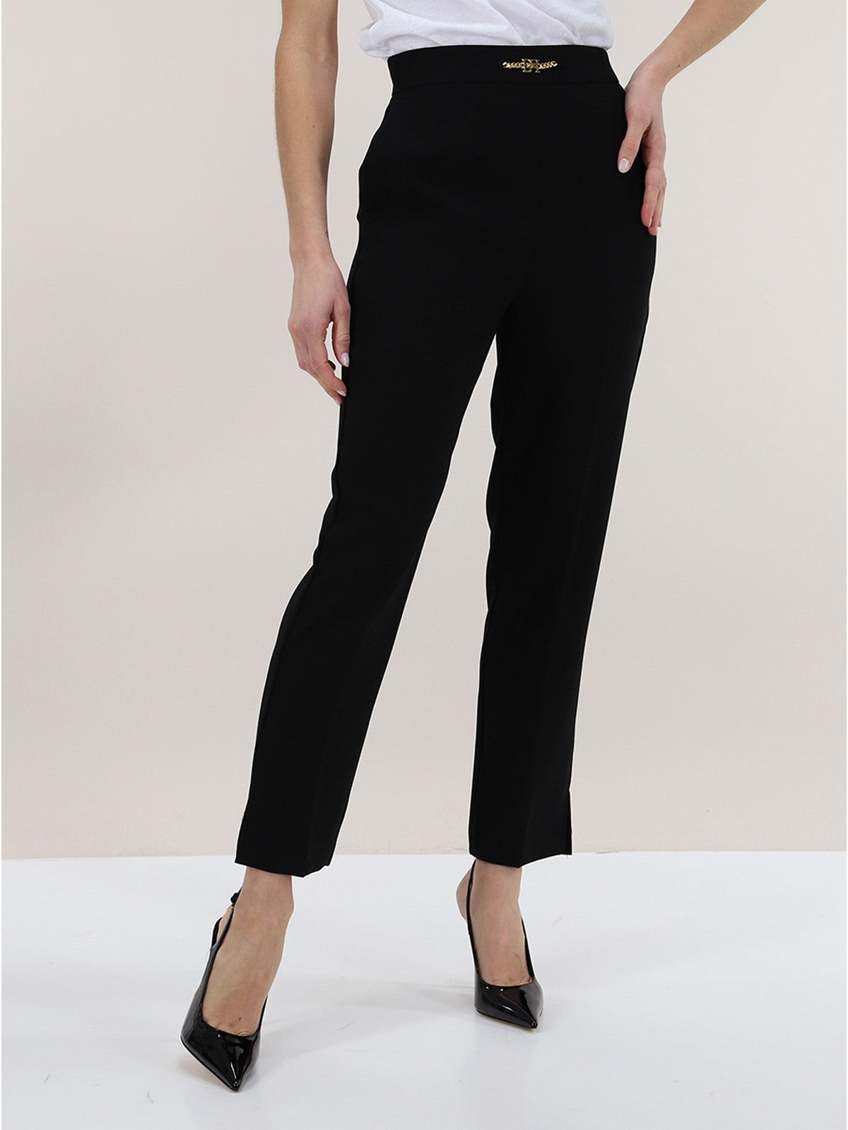 ELISABETTA FRANCHI Pantalone Donna PA02341E2 110 Nero gioboutiqueweb