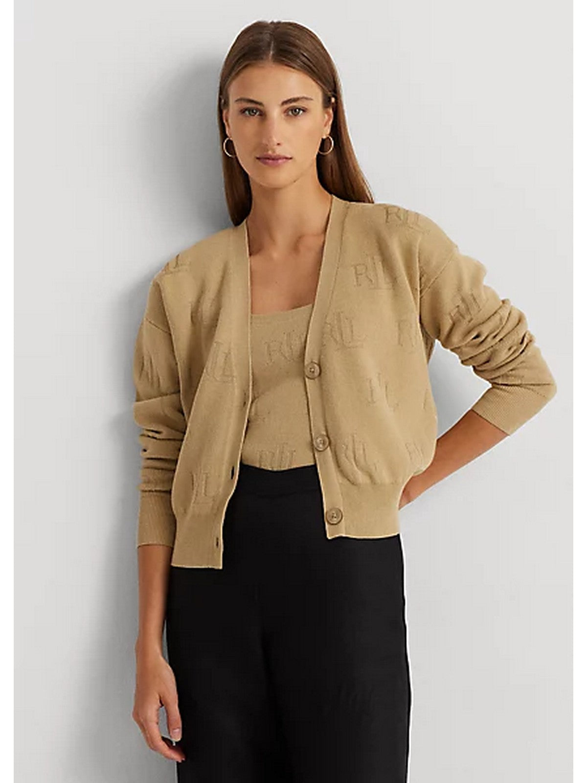Lauren Ralph Lauren Cardigan Woman 200925671 003 Beige