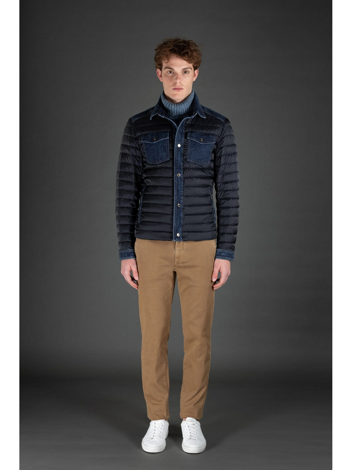 Moorer Men's Crespi-1045 Mougi100087 U0498 blue jacket