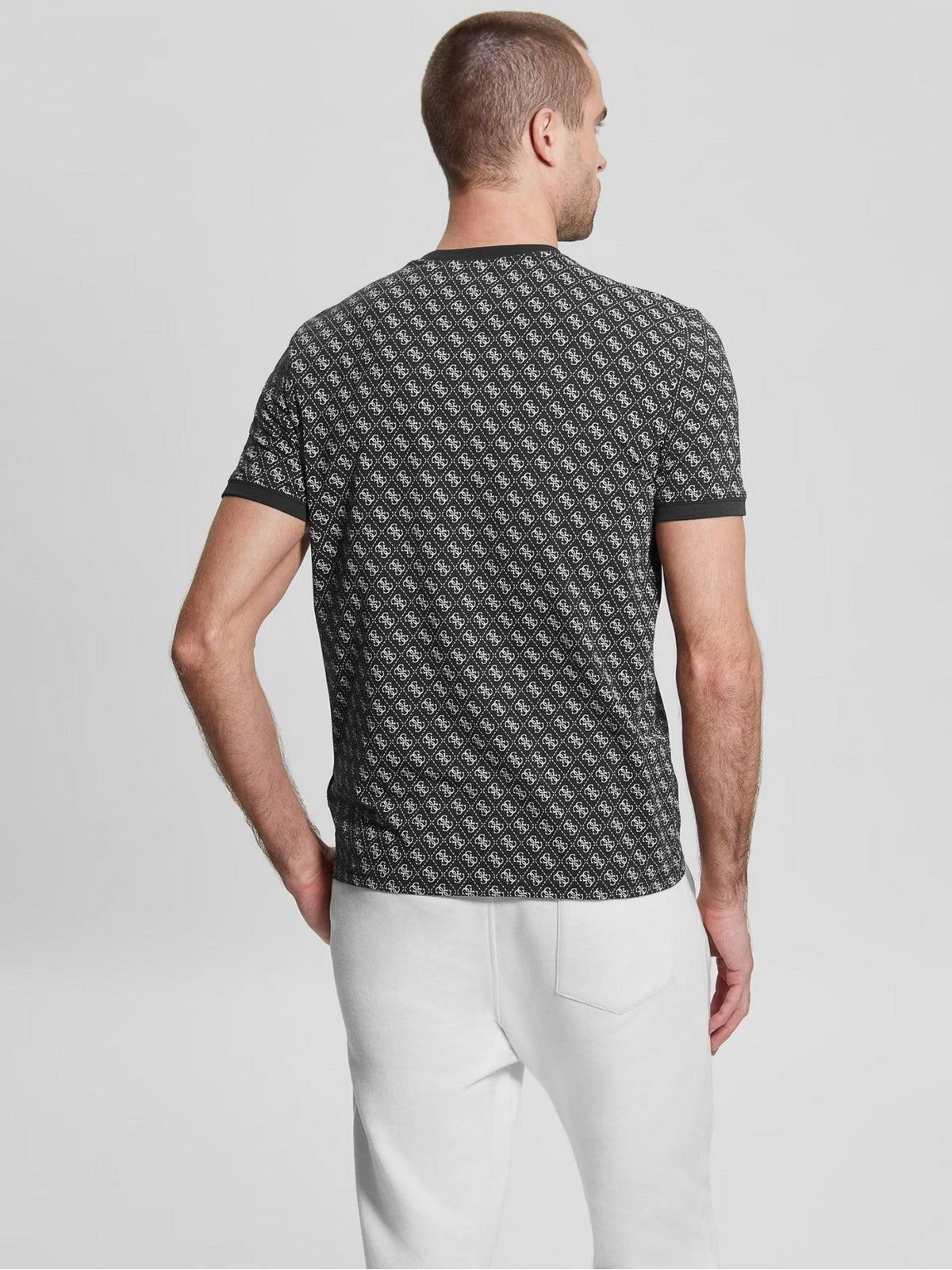 GUESS SPORT T-Shirt e Polo Uomo Z2BI09 J1314 P9QC 4G AOP JET BLACK