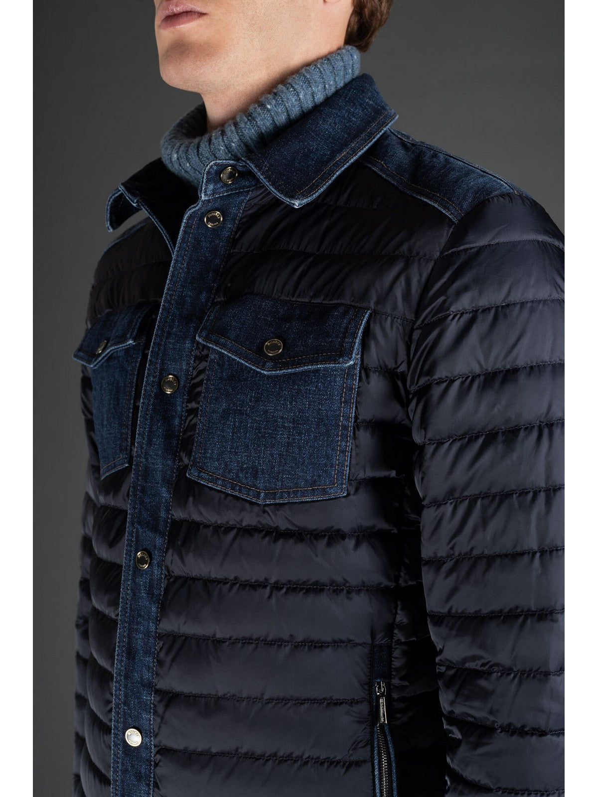 Moorer Men's Crespi-1045 Mougi100087 U0498 blue jacket