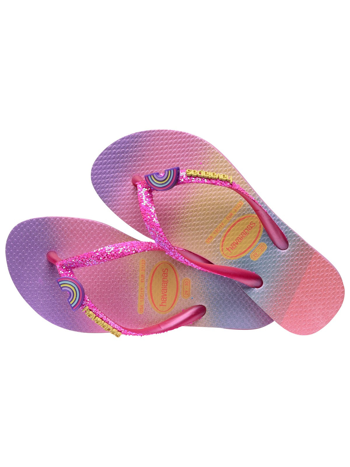 HAVAIANAS Infradito Bambine e ragazze hav. kids slim glitter 4146976.2139 Rosa gioboutiqueweb