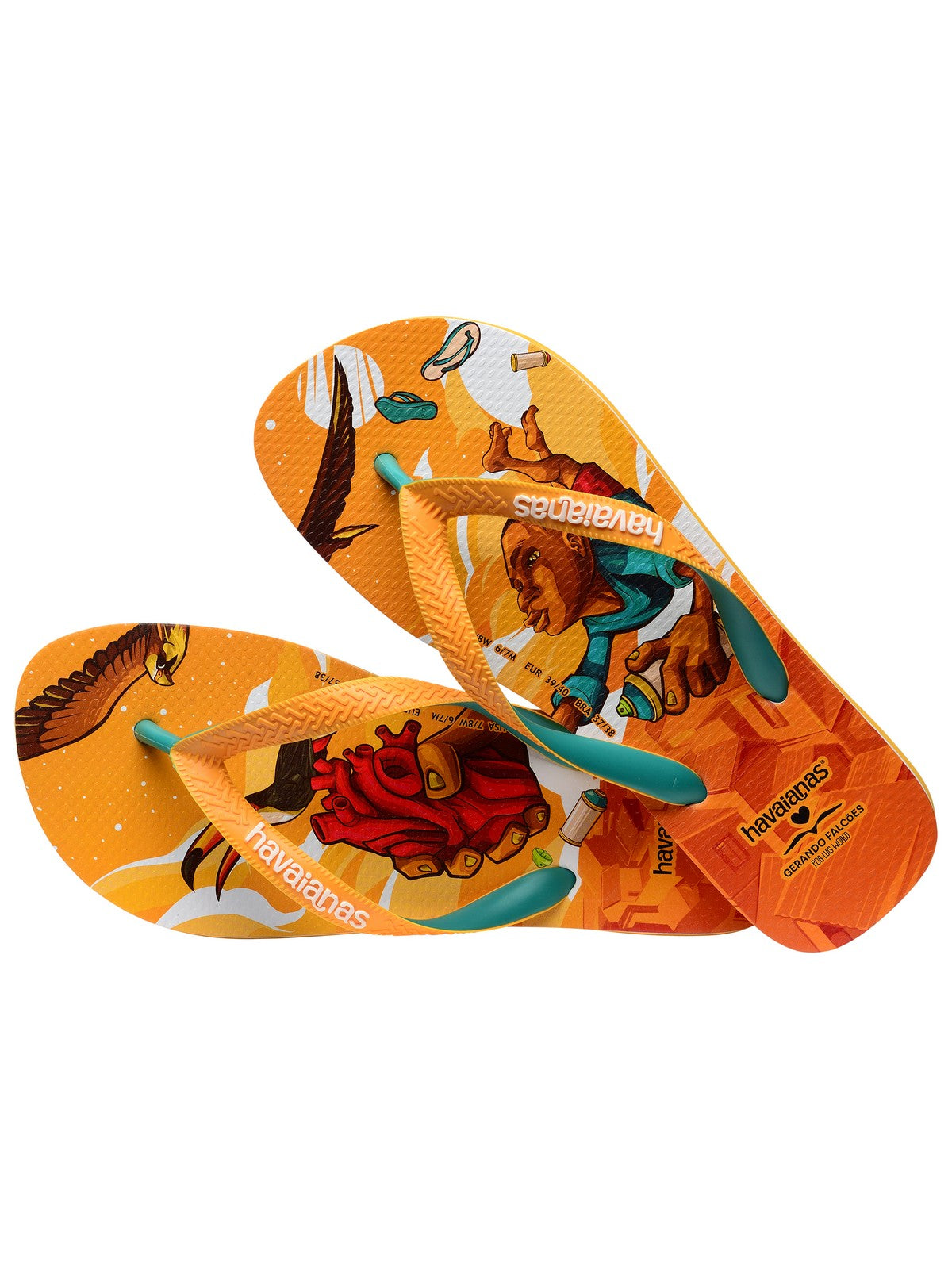 HAVAIANAS Infradito Unisex adulto Hav. Gerando Falcoes 4147603.6362 Arancione gioboutiqueweb