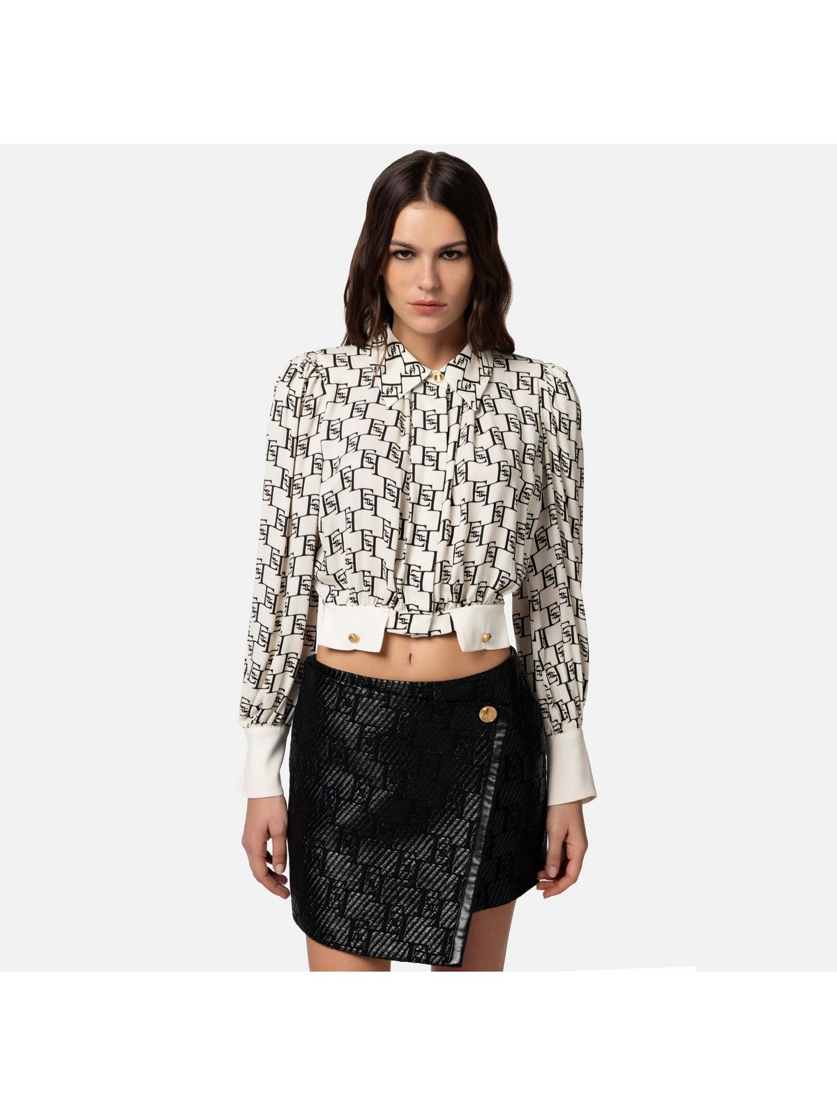 ELISABETTA FRANCHI Camicia Donna CAS2541E2 E84 Avorio gioboutiqueweb