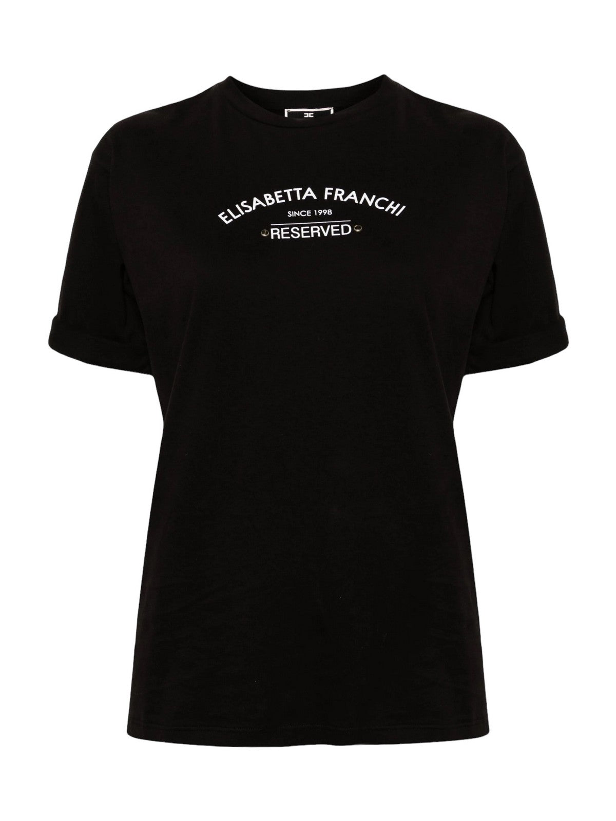 ELISABETTA FRANCHI T-Shirt e Polo Donna MA02341E2 110 Nero gioboutiqueweb