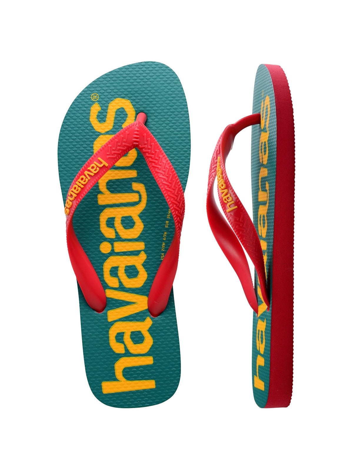 HAVAIANAS Infradito Unisex adulto Hav. Top logomania 2 4145741.7797 Rosso gioboutiqueweb