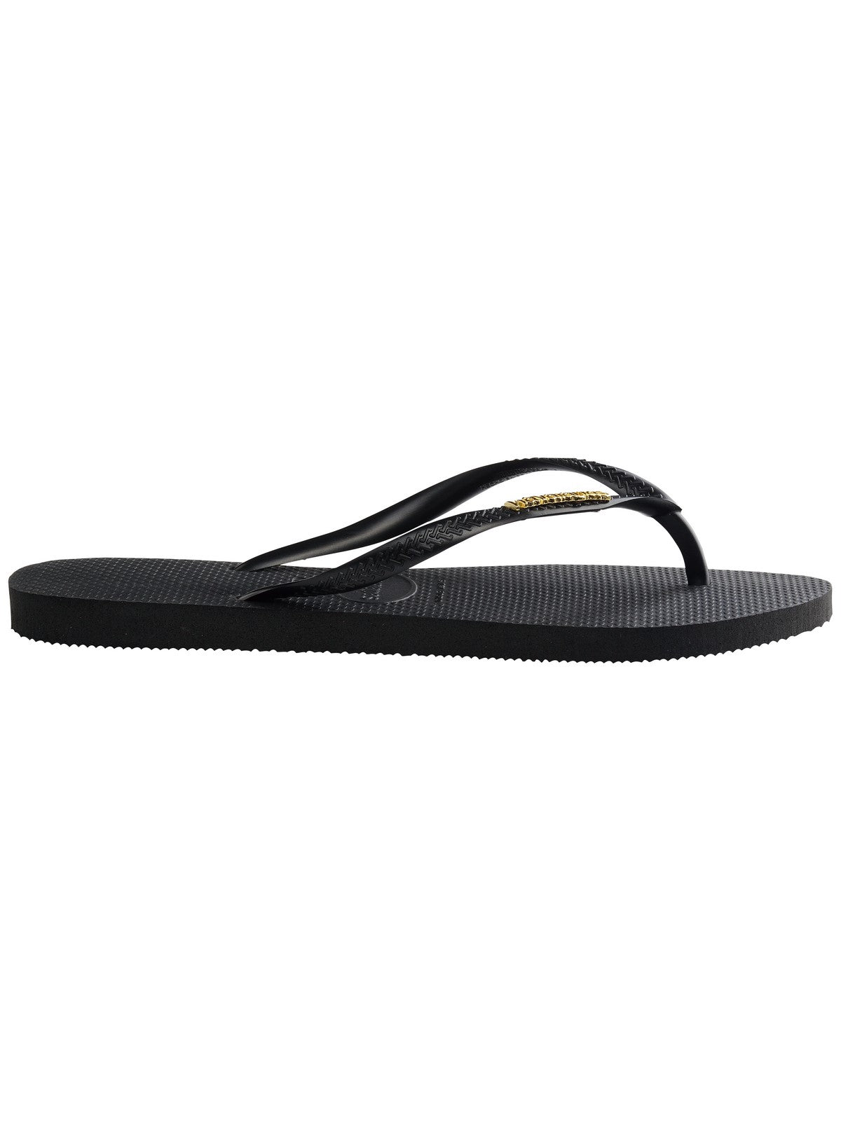 HAVAIANAS Infradito Donna Hav. Slim Logo Metallic 4119875.1924 Nero gioboutiqueweb