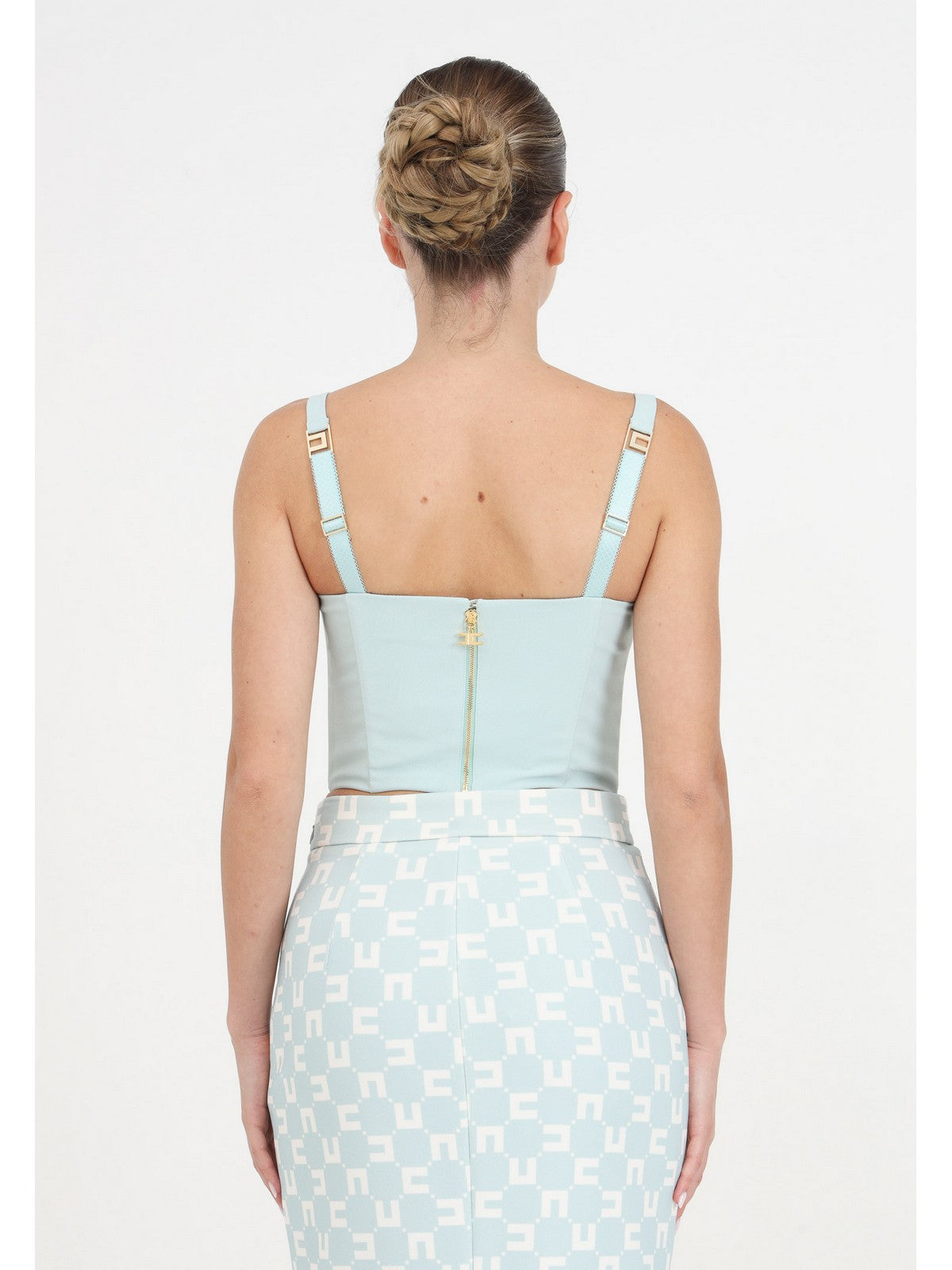 ELISABETTA FRANCHI Top Donna TO00941E2 BV9 Verde gioboutiqueweb