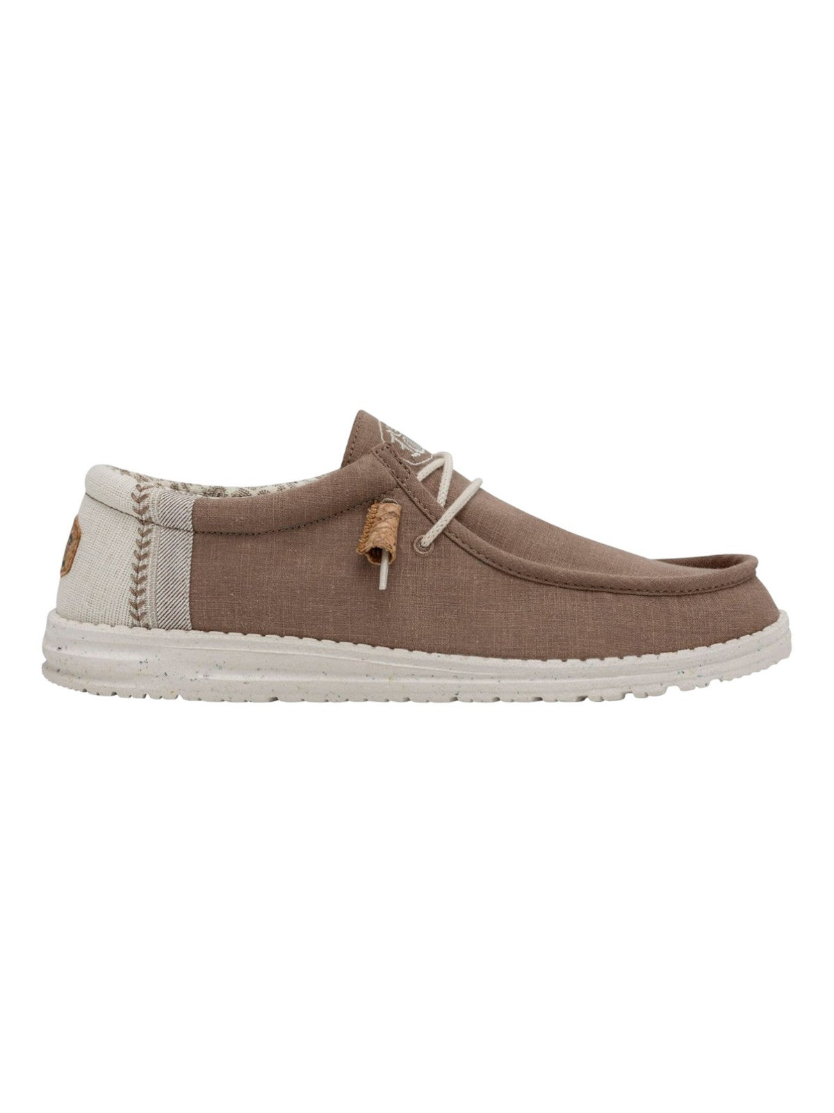 DUDE Mocassino Uomo Wally linen natural HD.40015 0Y8 Marrone