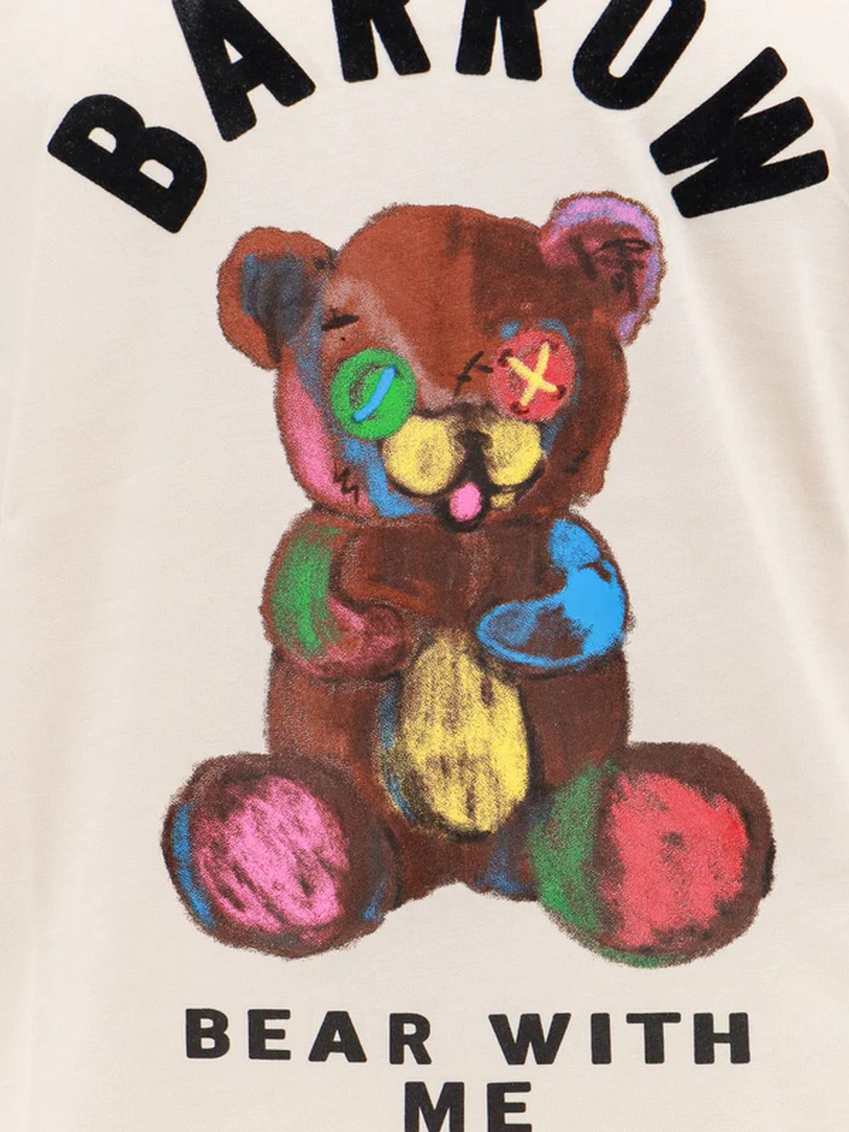 T-shirt Barrow i męski słup S4BWUATH040 BW009 Beige