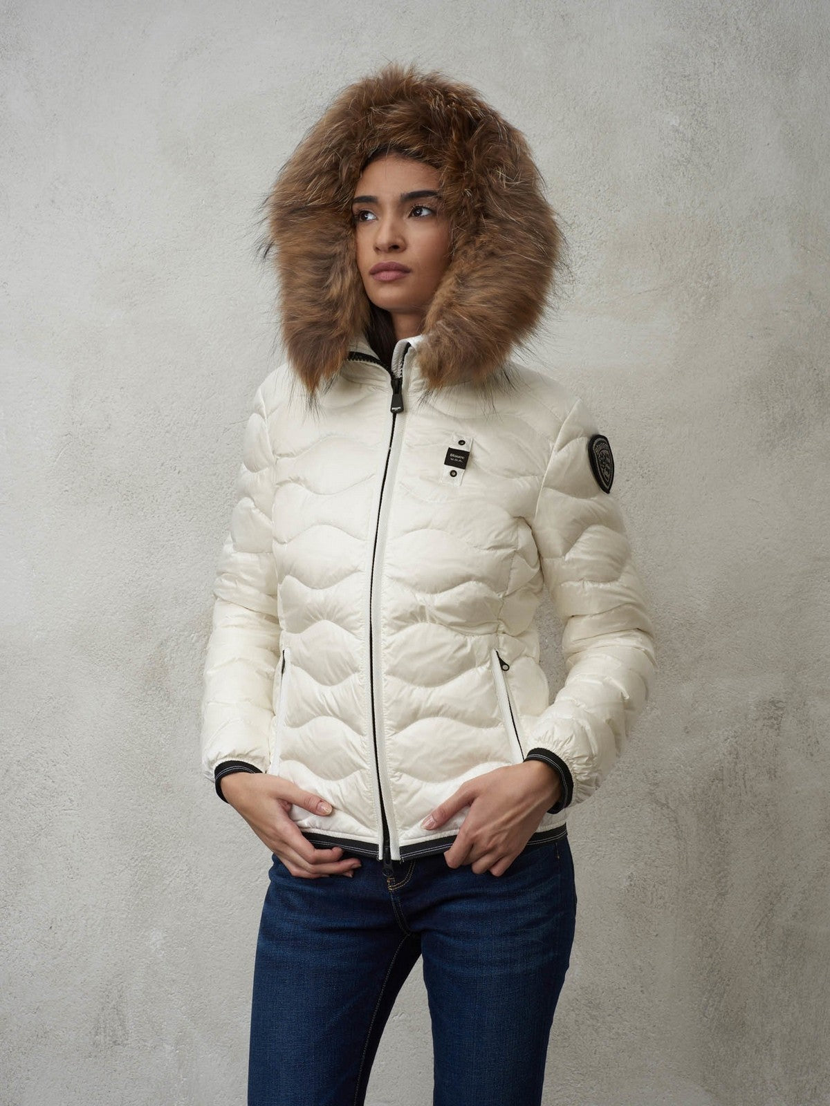 BLAUER Piumino Donna 23WBLDC03093 006047 102 Bianco gioboutiqueweb