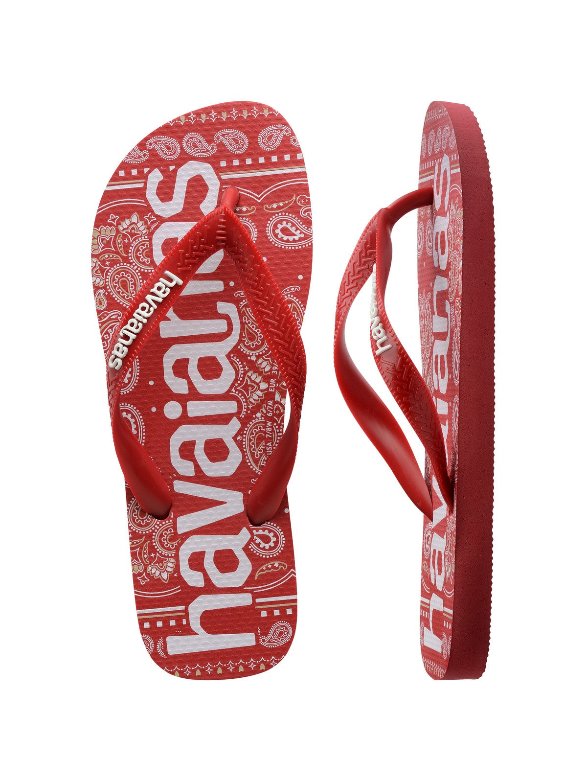 HAVAIANAS Infradito Unisex adulto Hav. Top logomania fashion 4148449.1440 Rosso gioboutiqueweb
