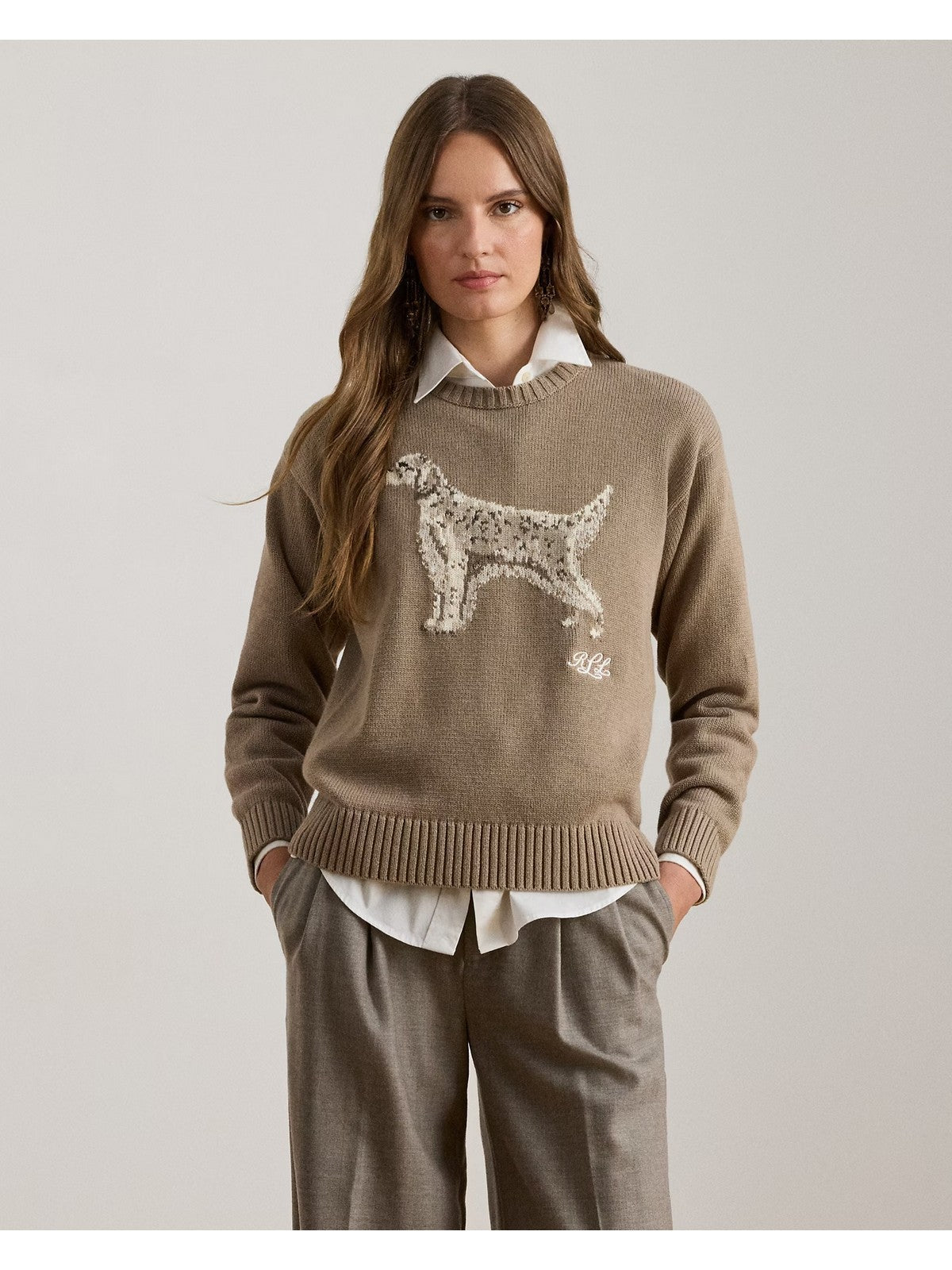 LAUREN RALPH LAUREN Maglione Donna RIEDNEE-LONG SLEEVE-PULLOVER 200979654 001 ADIRONDACK HEATHER MULTI