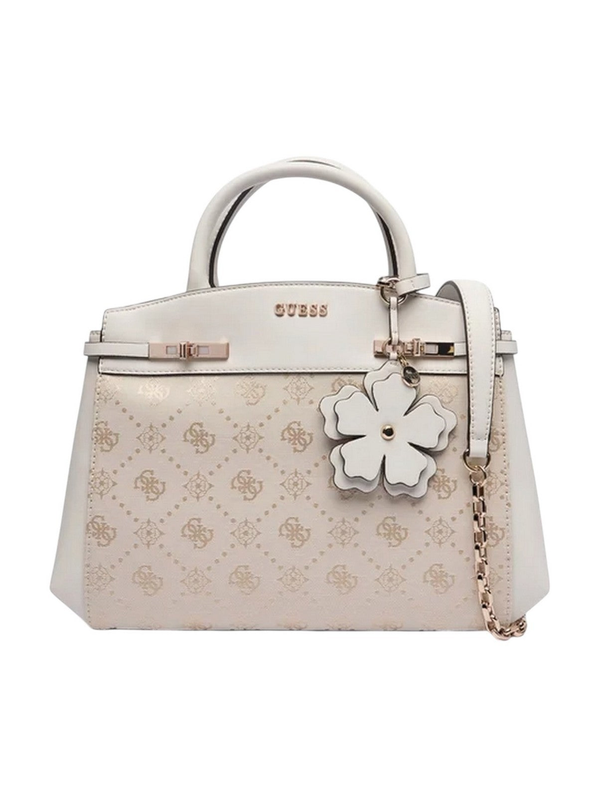 GUESS Borsa Donna MELINDA LOGO TRI COMP SATCHEL HWJP99 02060 OFL OFF WHITE LOGO