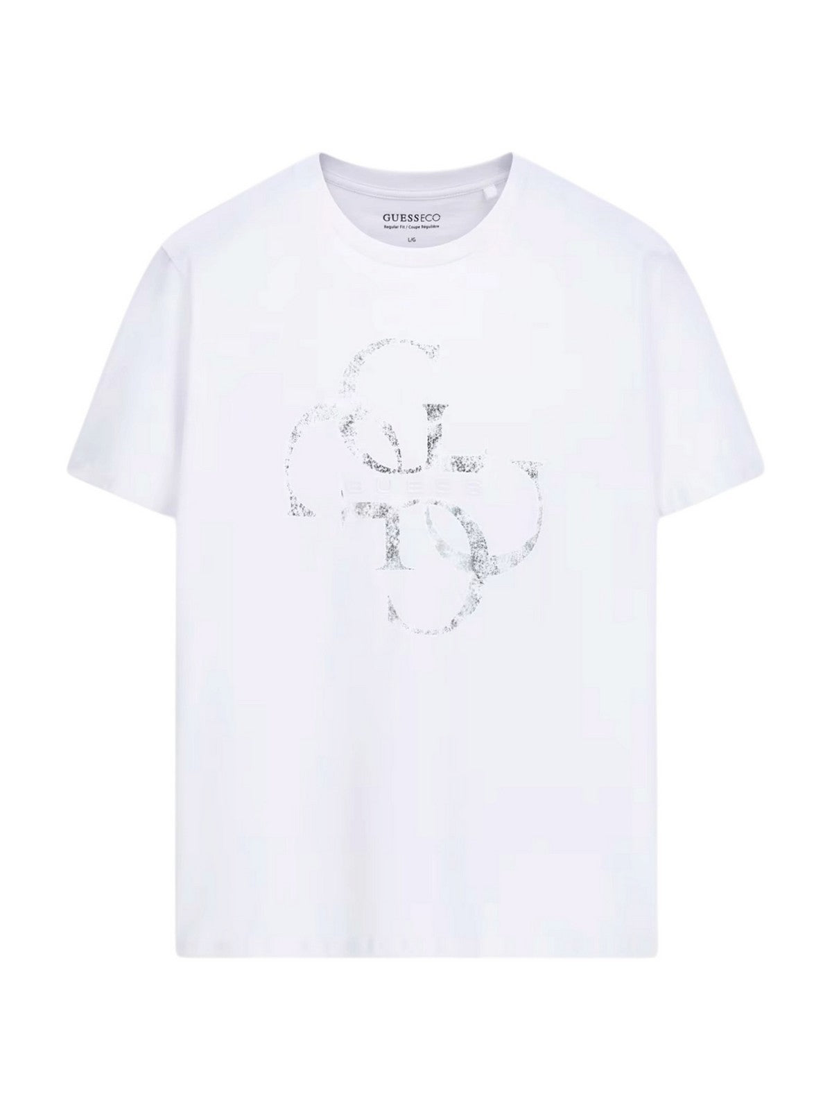 GUESS T-shirt Uomo SS BSC SHIMMER QUATTRO G TEE M6RI03 I3Z14 G011 PURE WHITE