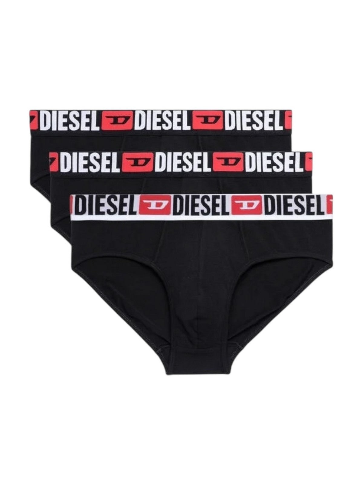 DIESEL Men's Briefs UMBR-ANDRETHREEPACK UNDERPANTS 00SH05 0DDAI E3784 012 - COLLAGE/BLACK