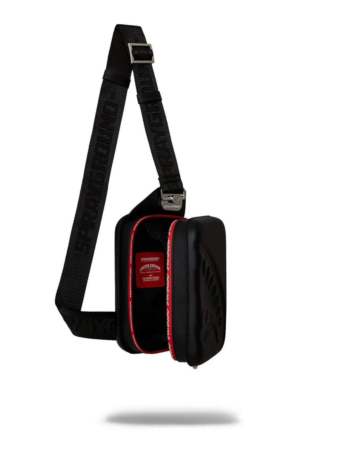 SPRAYGROUND Tracolla Uomo PRINTED ZIPPER HARD-SHELL SLING 910B6757NSZ NERO gioboutiqueweb