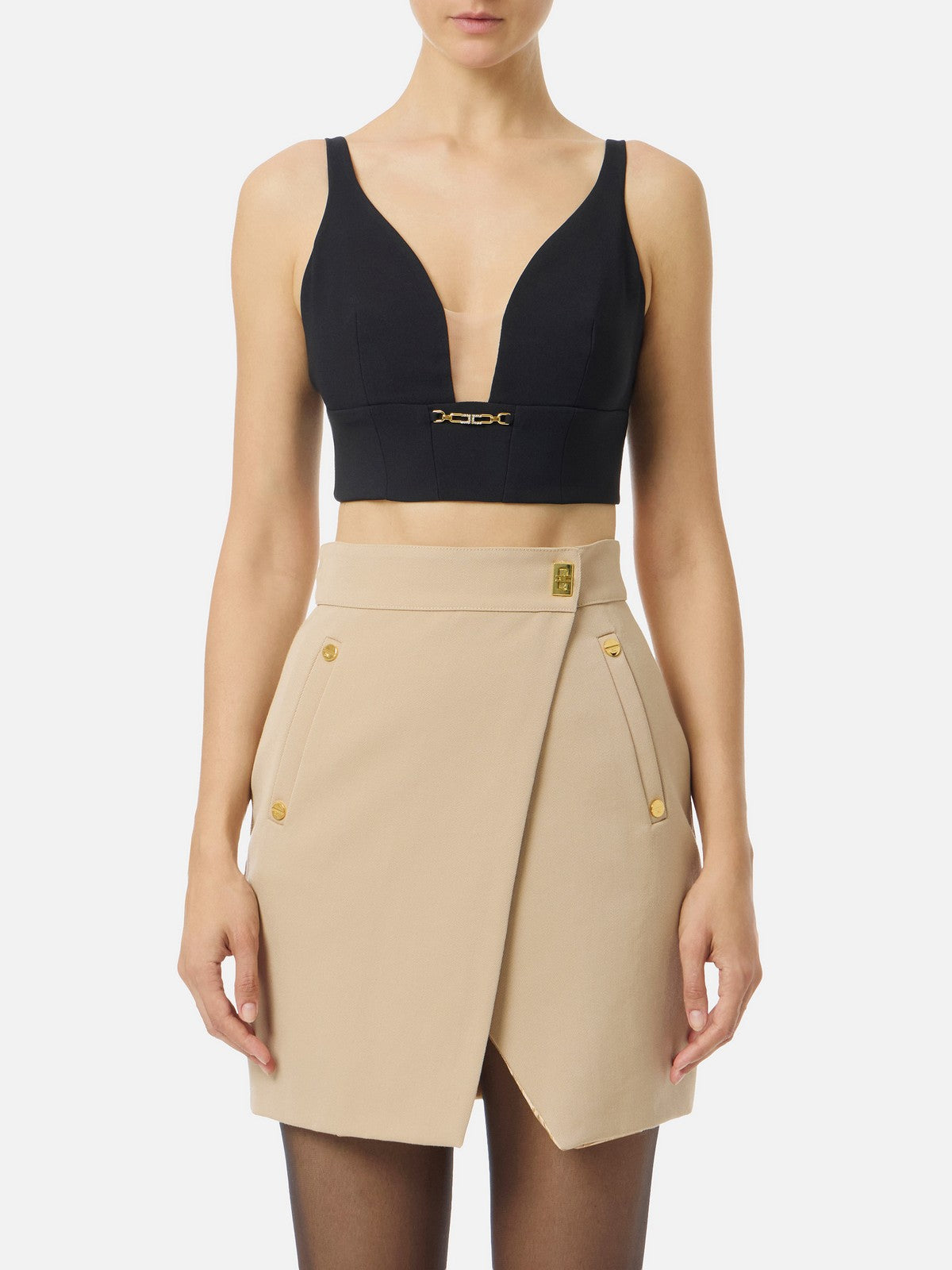 ELISABETTA FRANCHI Top Donna  TO04857E2 110 Nero