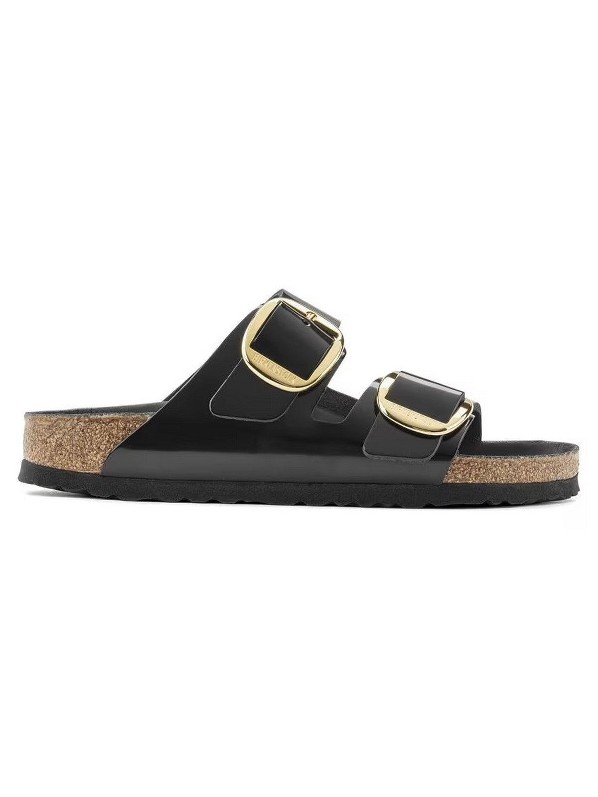 BIRKENSTOCK Sandalo Donna Arizona Big Buckle HEX shine black,Natural Leather 1021476 Nero