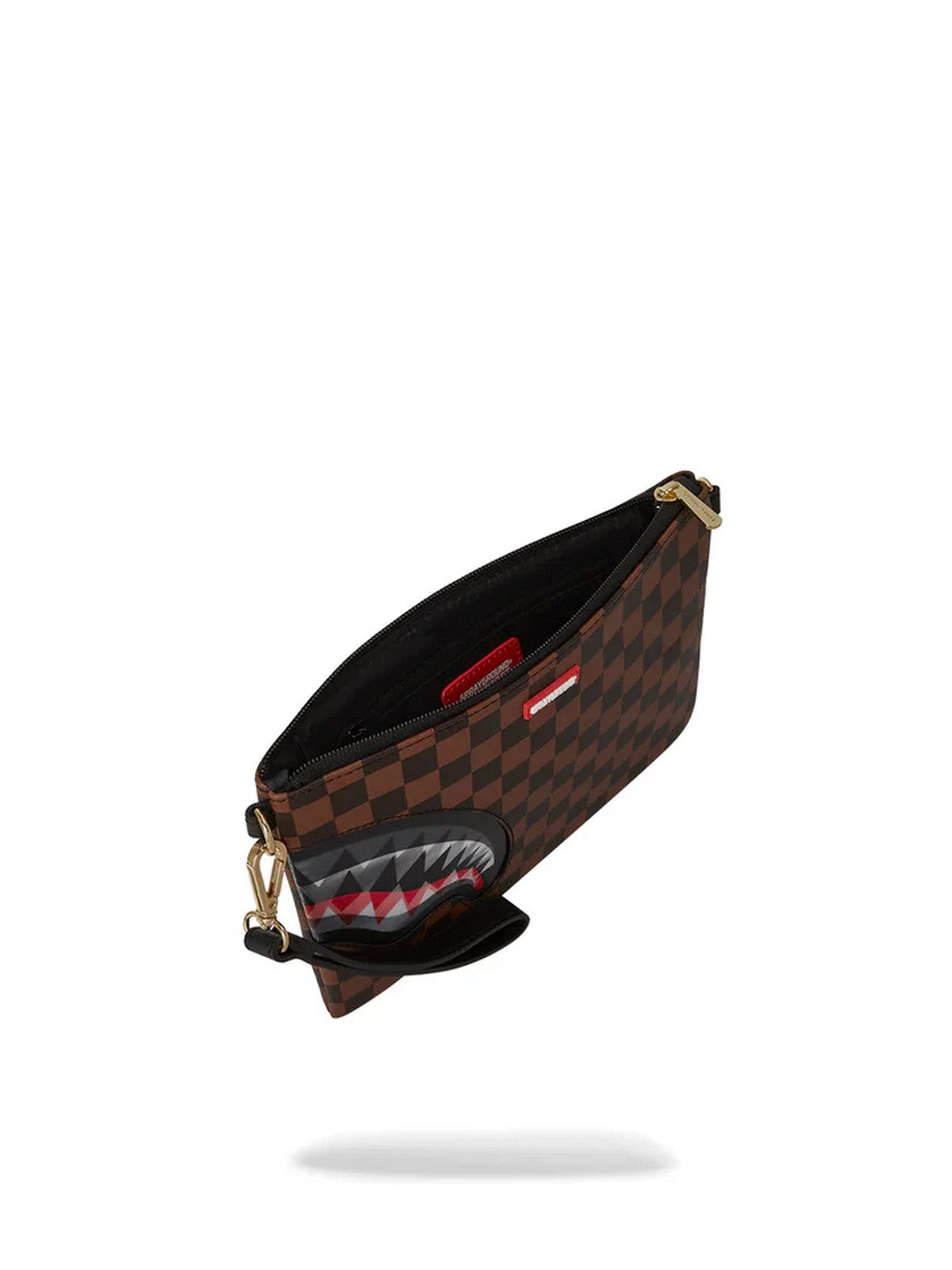 SPRAYGROUND Pochette Uomo SIP LENTICULAR CHOMP CROSS CLUTCH STRAP 910B6524NSZ Marrone