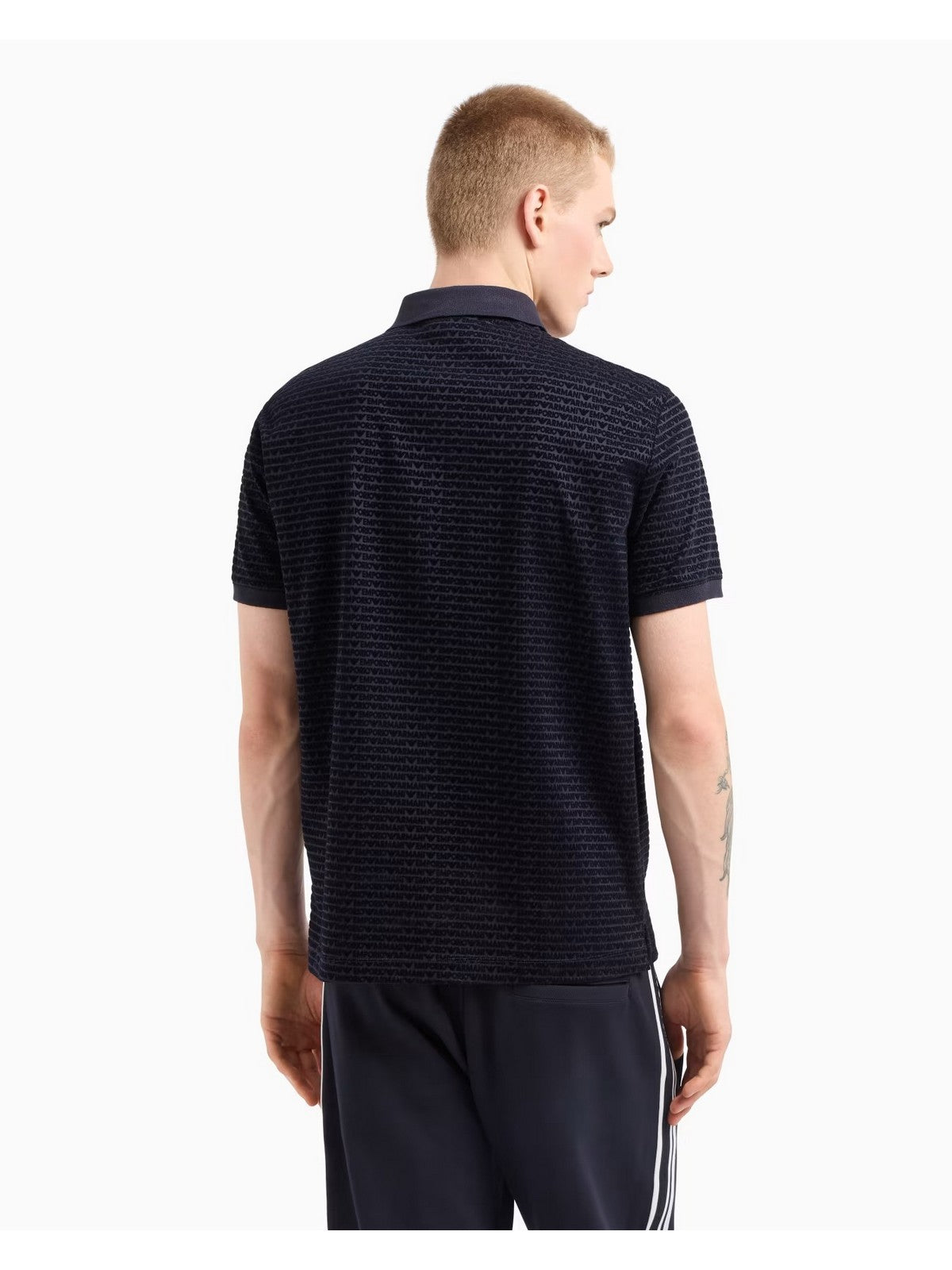 EMPORIO ARMANI Polo Uomo  EM001283 AF10017 FB229 EM001289 NAVY ALLOVER FLOCKING