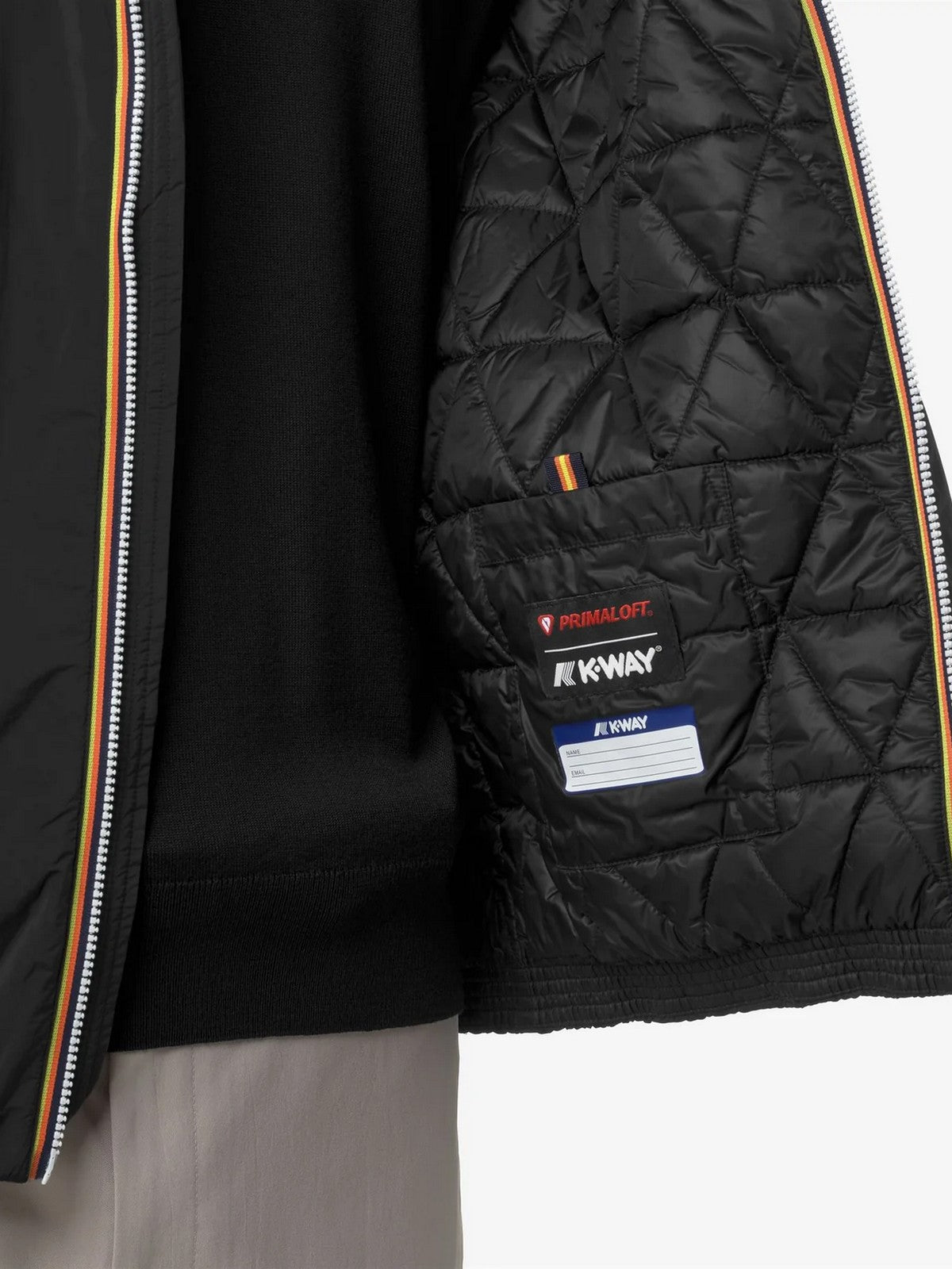 K-WAY Giubbino Uomo JACK PLAIN WARM K2136DW USY BLACK PURE