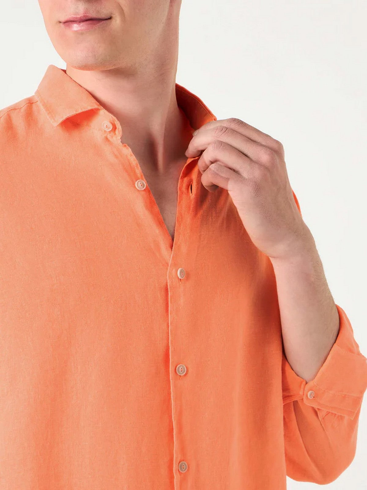 Mc2 Saint Barth Men's Shirt Pamplona 03763F Orange