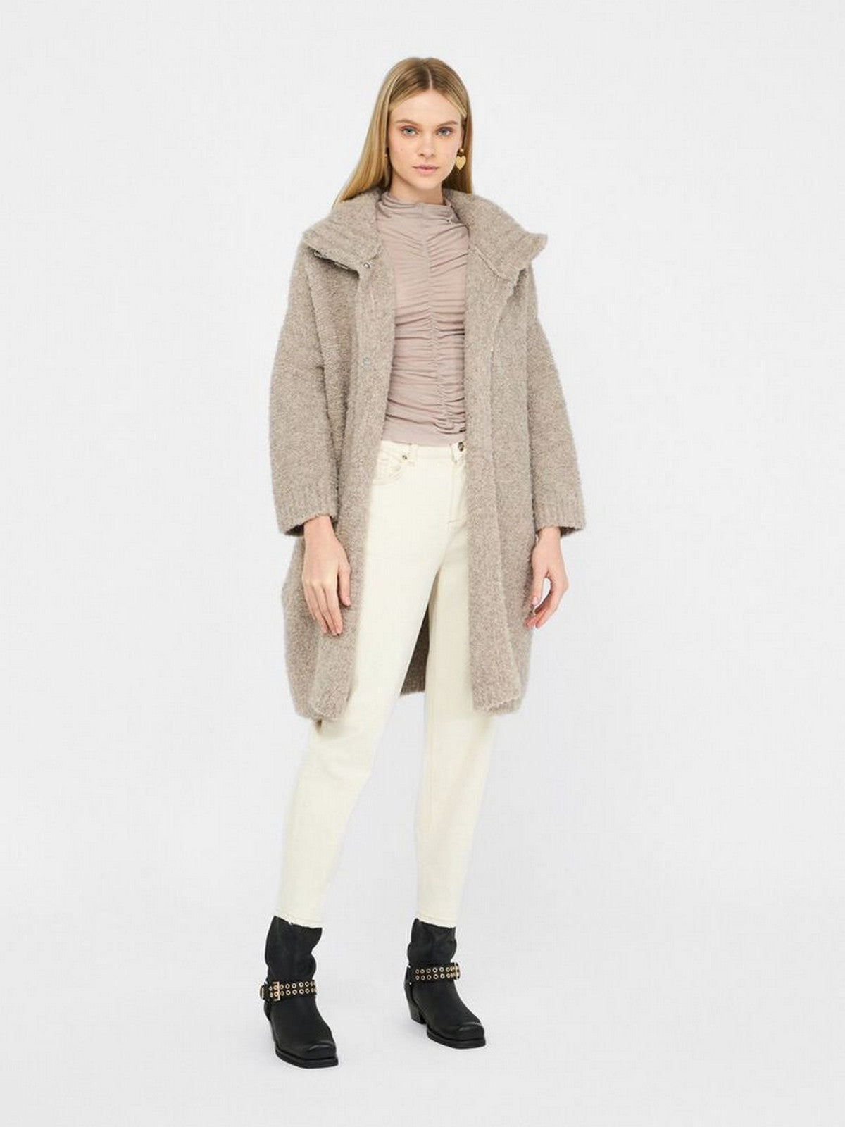 LIU JO WHITE Cappotto Donna  MF5441MA50P 54504 BEIGE SCURO