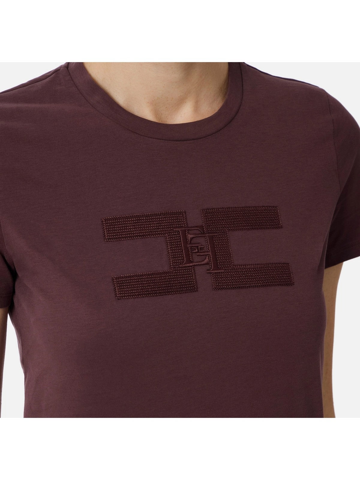 ELISABETTA FRANCHI T-shirt Donna  MA00756E2 EA4 MERLOT gioboutiqueweb
