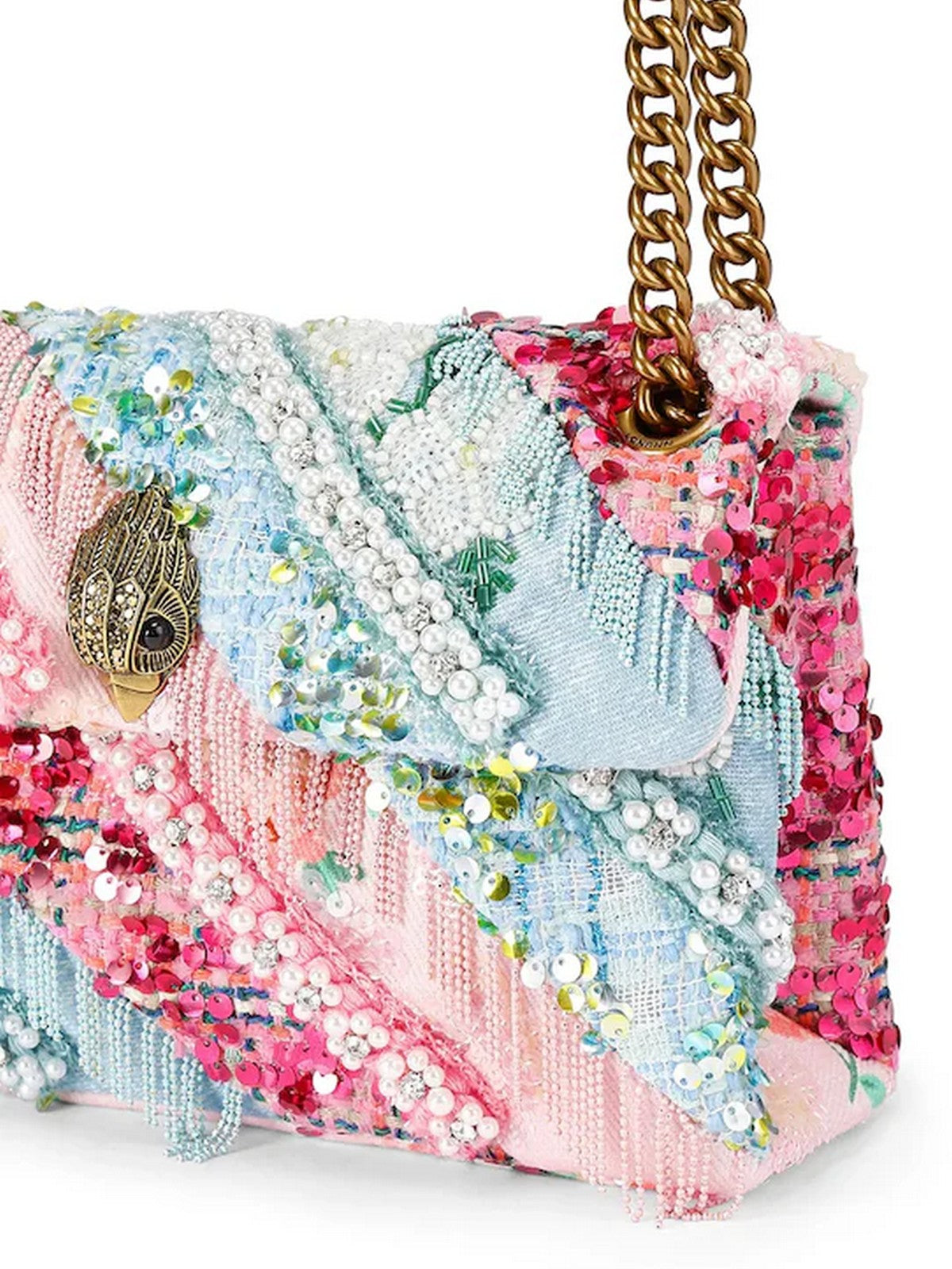 KURT GEIGER Borsa Donna 690-MD KENSINGTON FRINGES 5384086609 BLUE/PAL C BLUE/PAL C