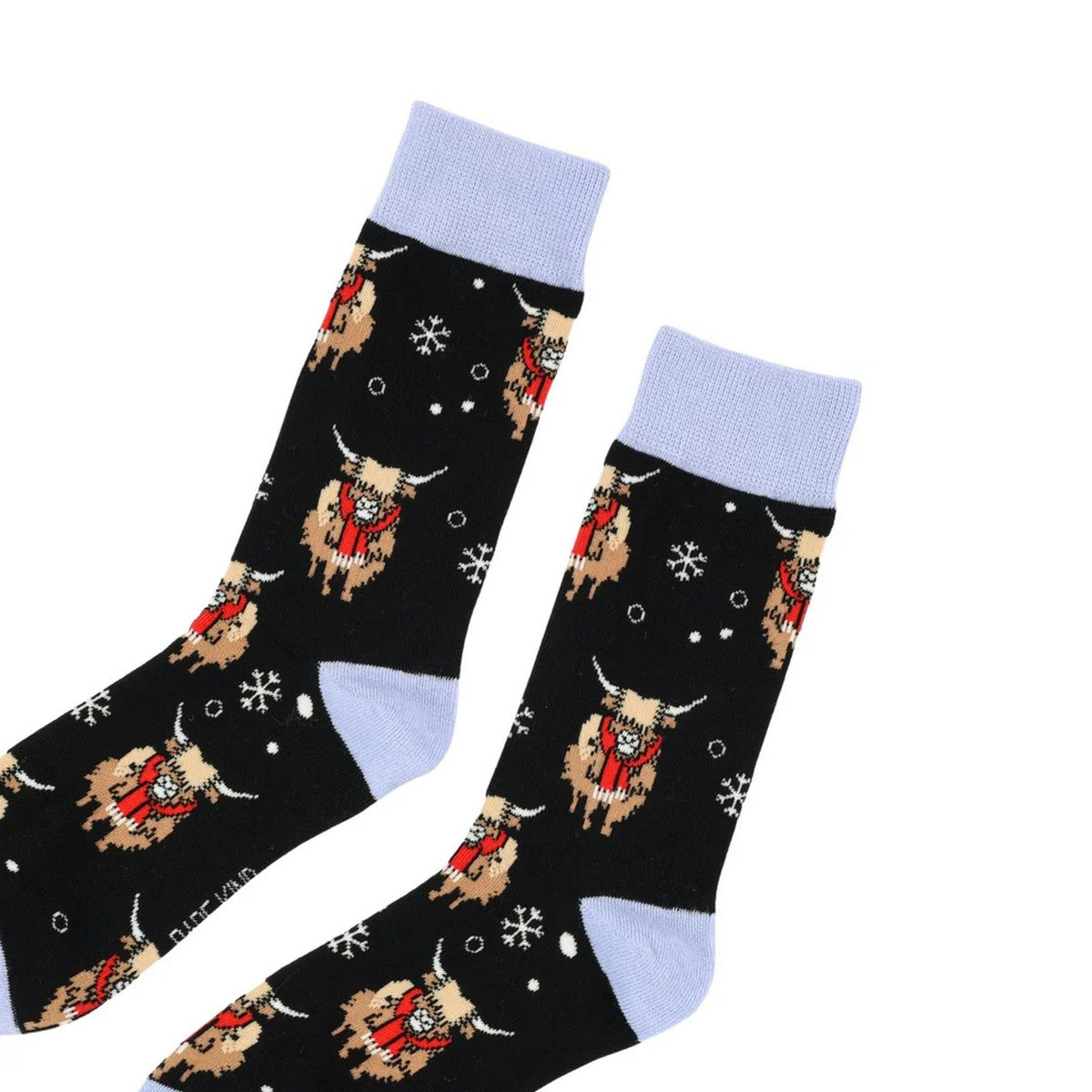 BARE KIND Calzini Unisex adulto  HIGHLAND COW NERO