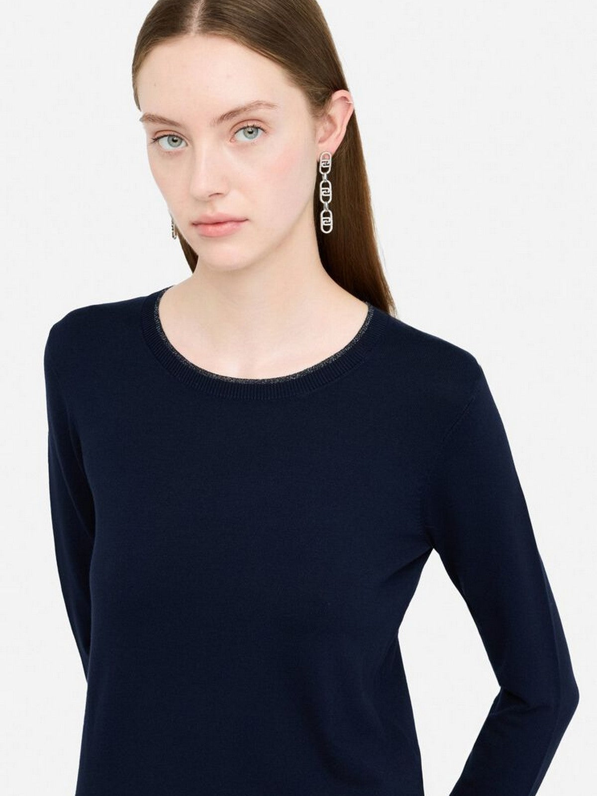 LIU JO WHITE Maglia Donna  MF5226MS49I 93932 Navel blue