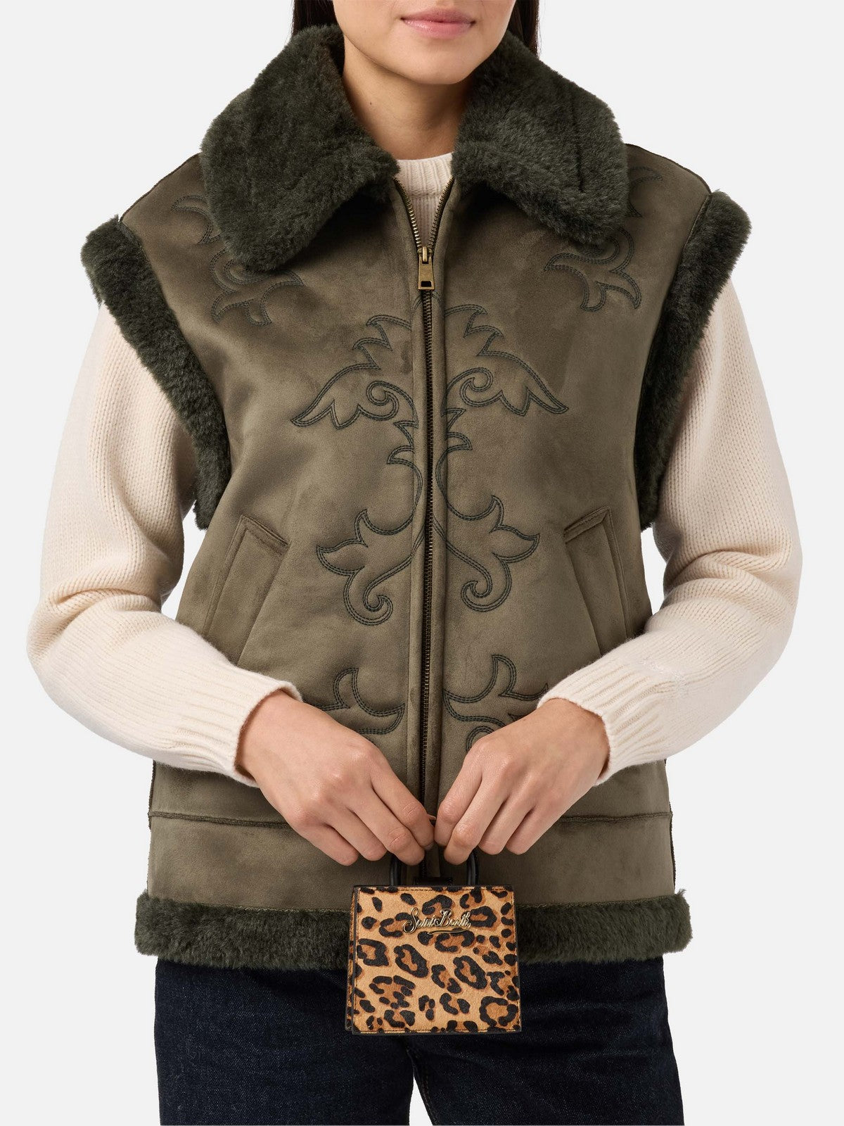 MC2 SAINT BARTH Borsa Donna  SHOP BAG MICRO 00003L LEO BRUSHED LEATHER 18